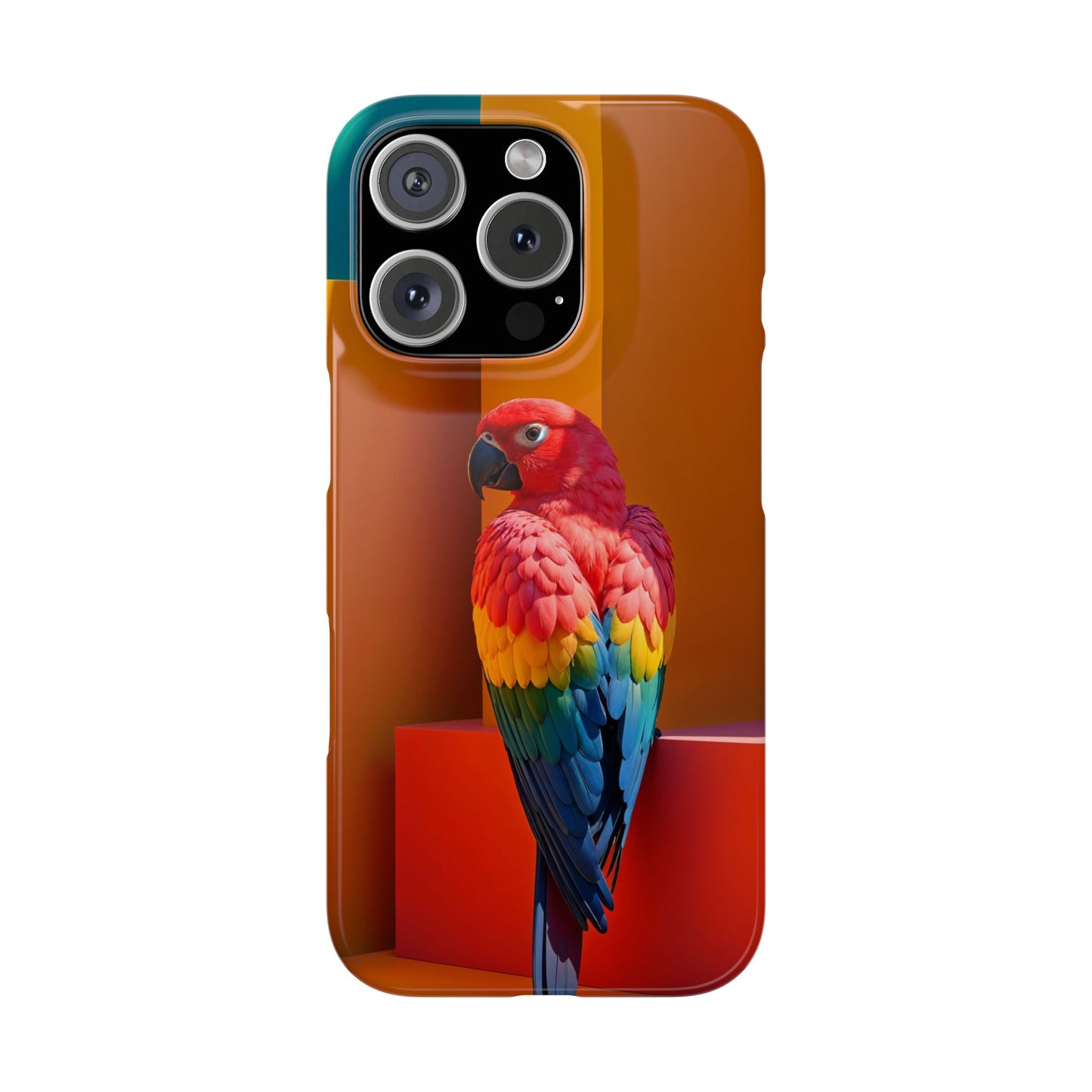 Vibrant Parrot Slim Phone Case - Colorful Tropical Design for Nature Lovers