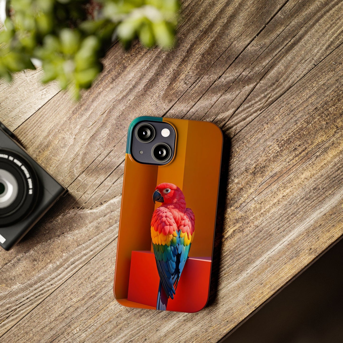 Vibrant Parrot Slim Phone Case - Colorful Tropical Design for Nature Lovers