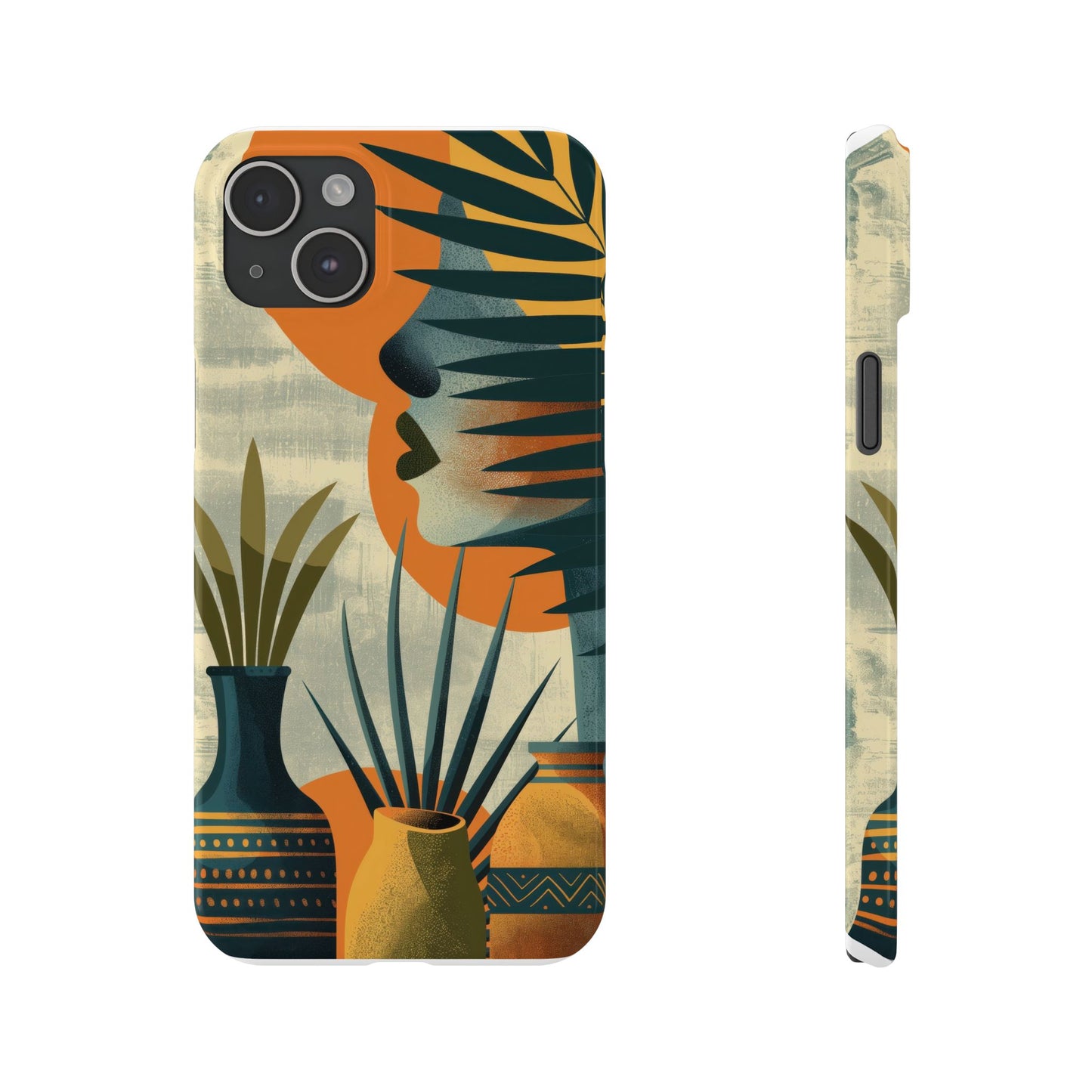 Botanical Art Slim Phone Case - Vintage Women & Nature Design