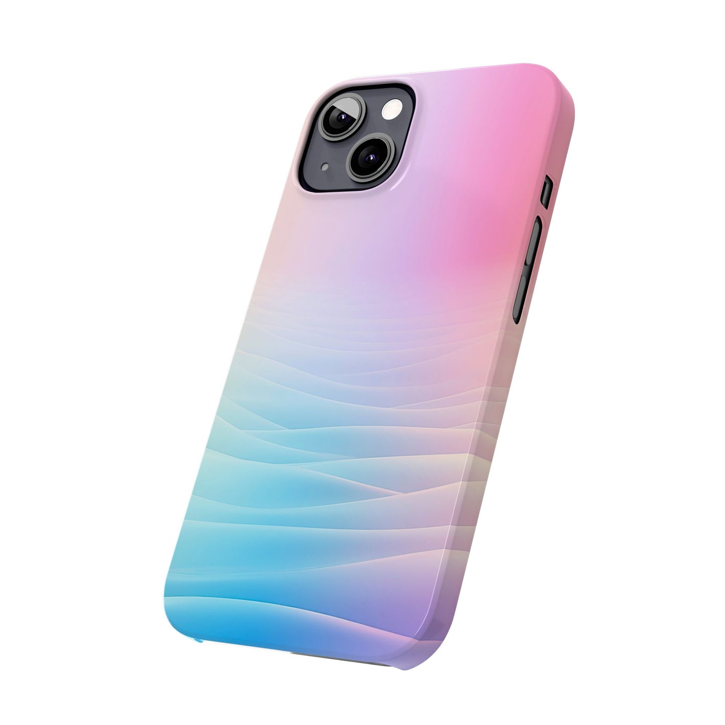 Pastel Waves Slim Phone Case - Soft Gradient Design for Trendy Protection