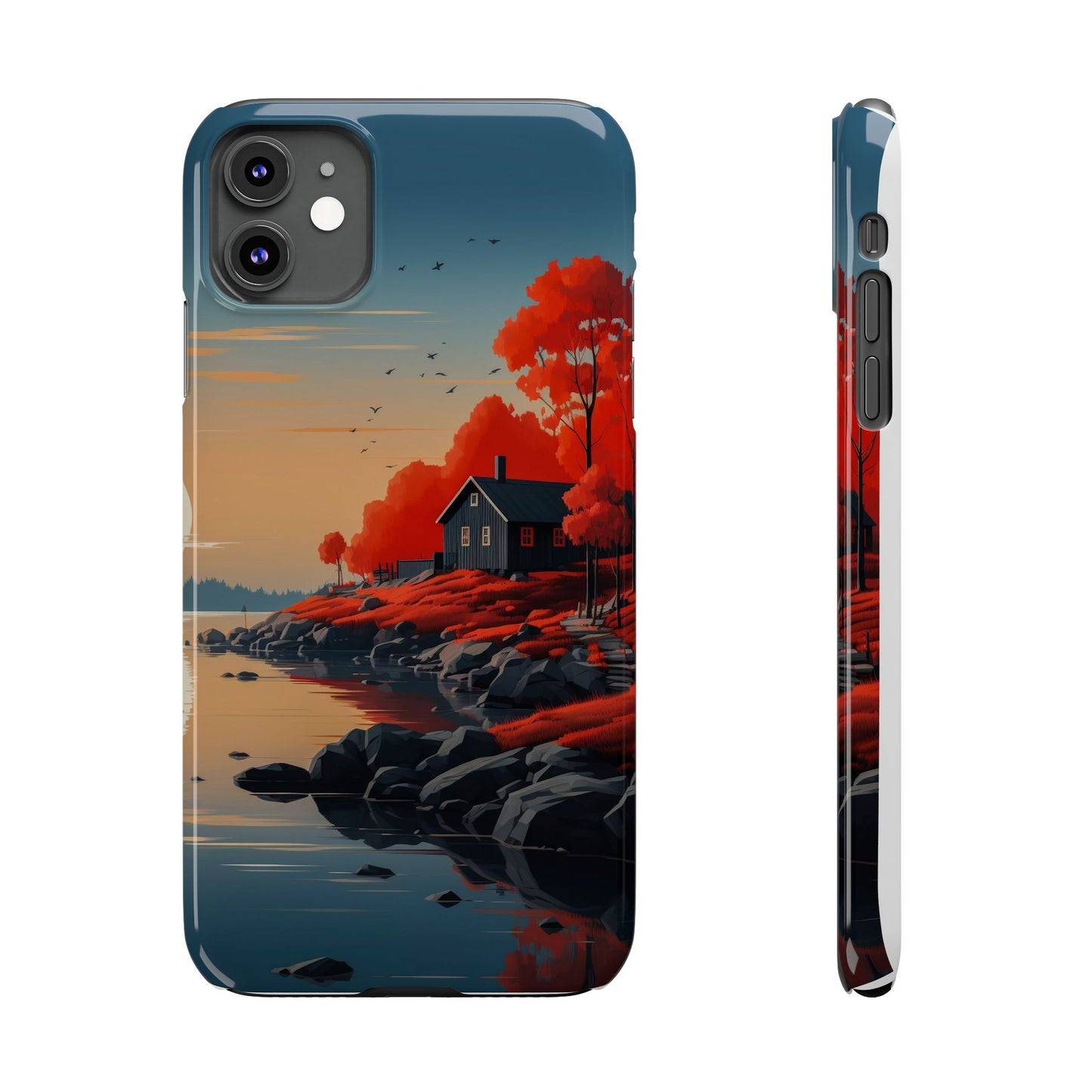 Nature-Inspired Slim Phone Cases - Autumn Landscape Design