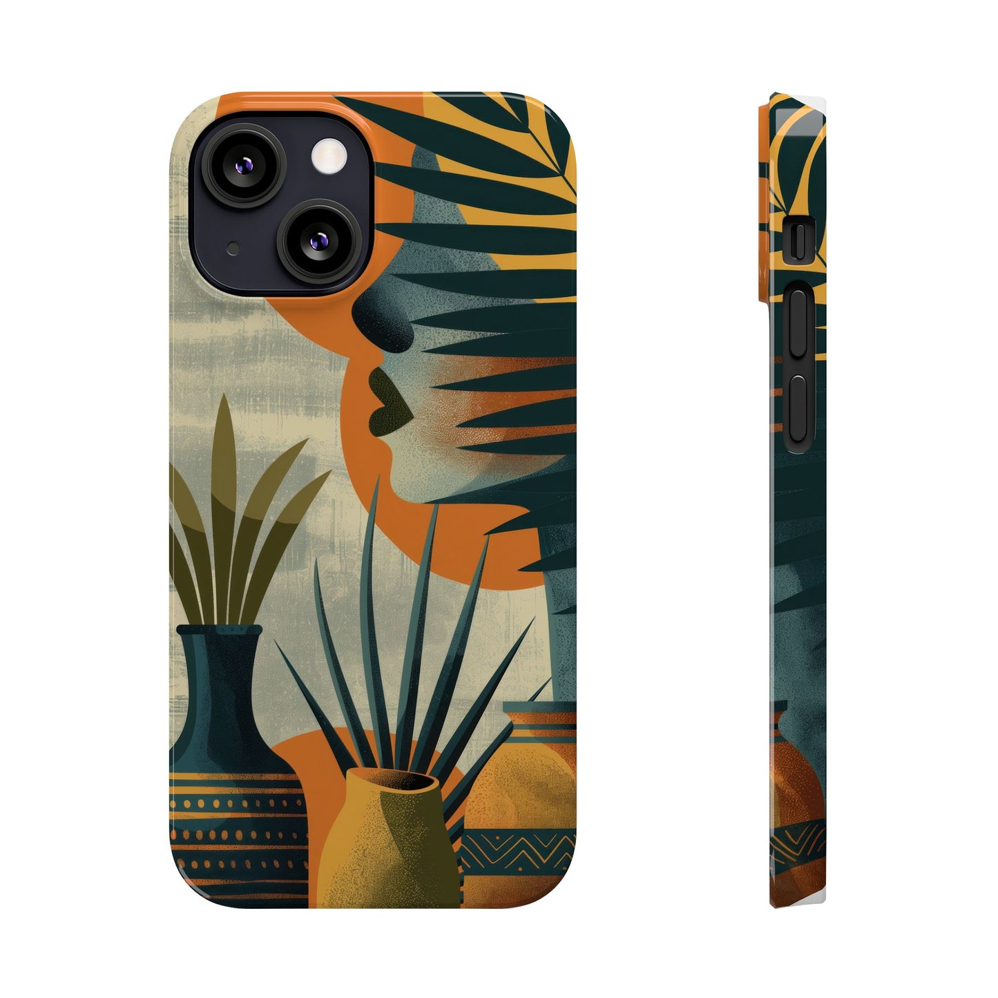 Botanical Art Slim Phone Case - Vintage Women & Nature Design