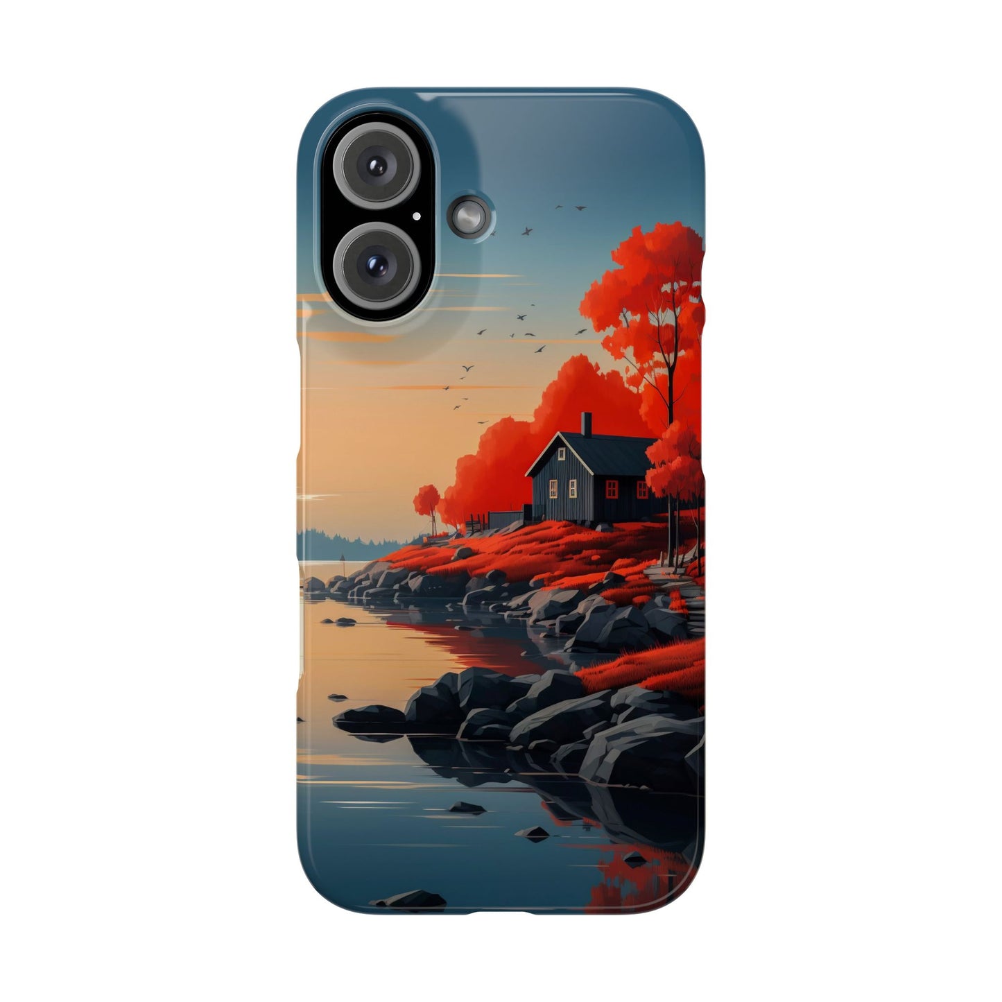 Nature-Inspired Slim Phone Cases - Autumn Landscape Design