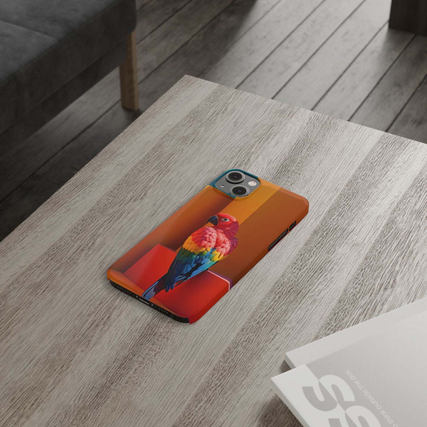 Vibrant Parrot Slim Phone Case - Colorful Tropical Design for Nature Lovers