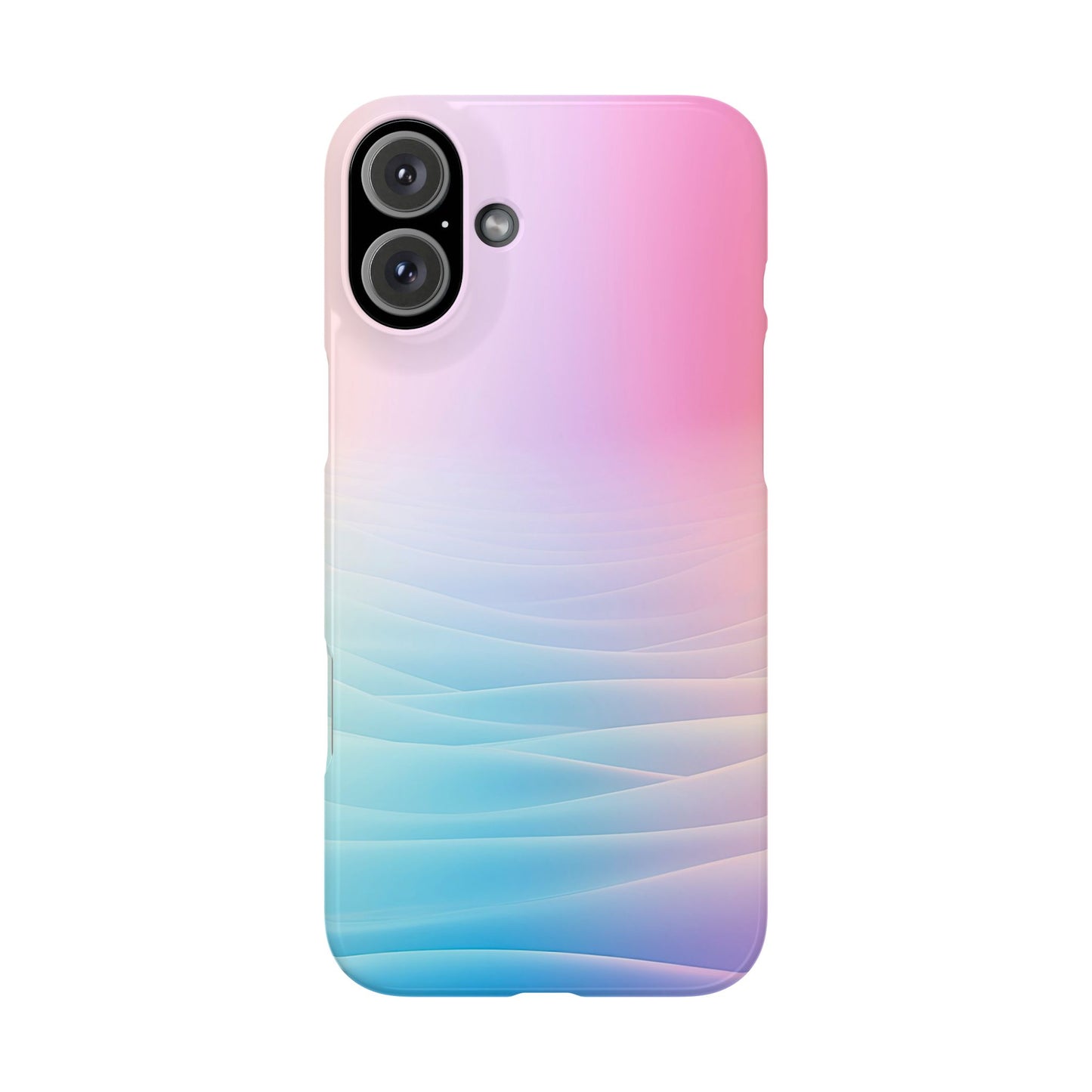 Pastel Waves Slim Phone Case - Soft Gradient Design for Trendy Protection