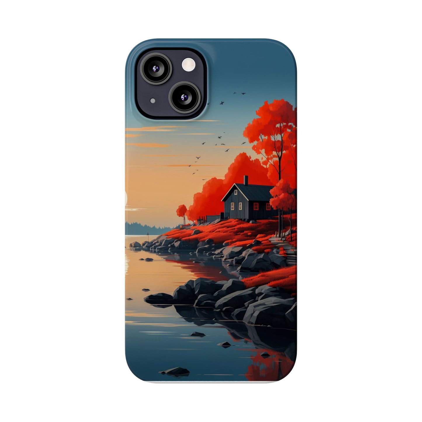 Nature-Inspired Slim Phone Cases - Autumn Landscape Design