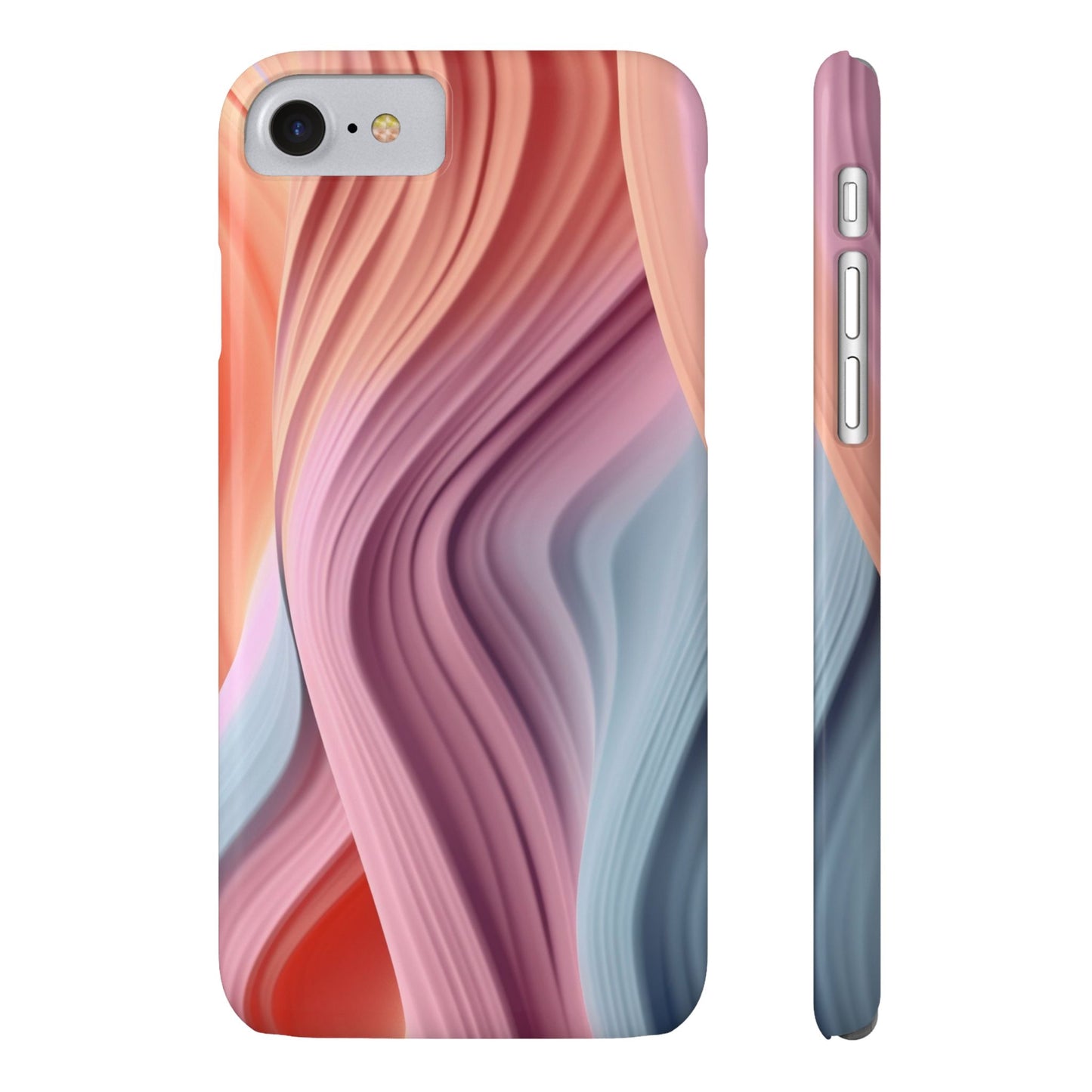 Stylish Slim Phone Cases with Wave Patterns - Perfect Gift for Art Lovers