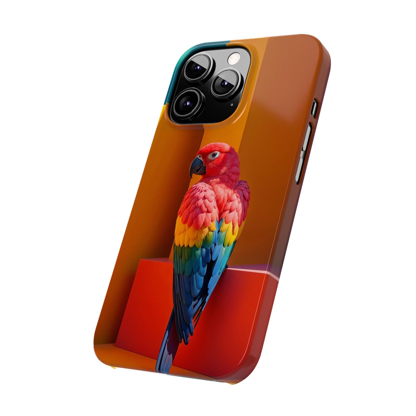 Vibrant Parrot Slim Phone Case - Colorful Tropical Design for Nature Lovers