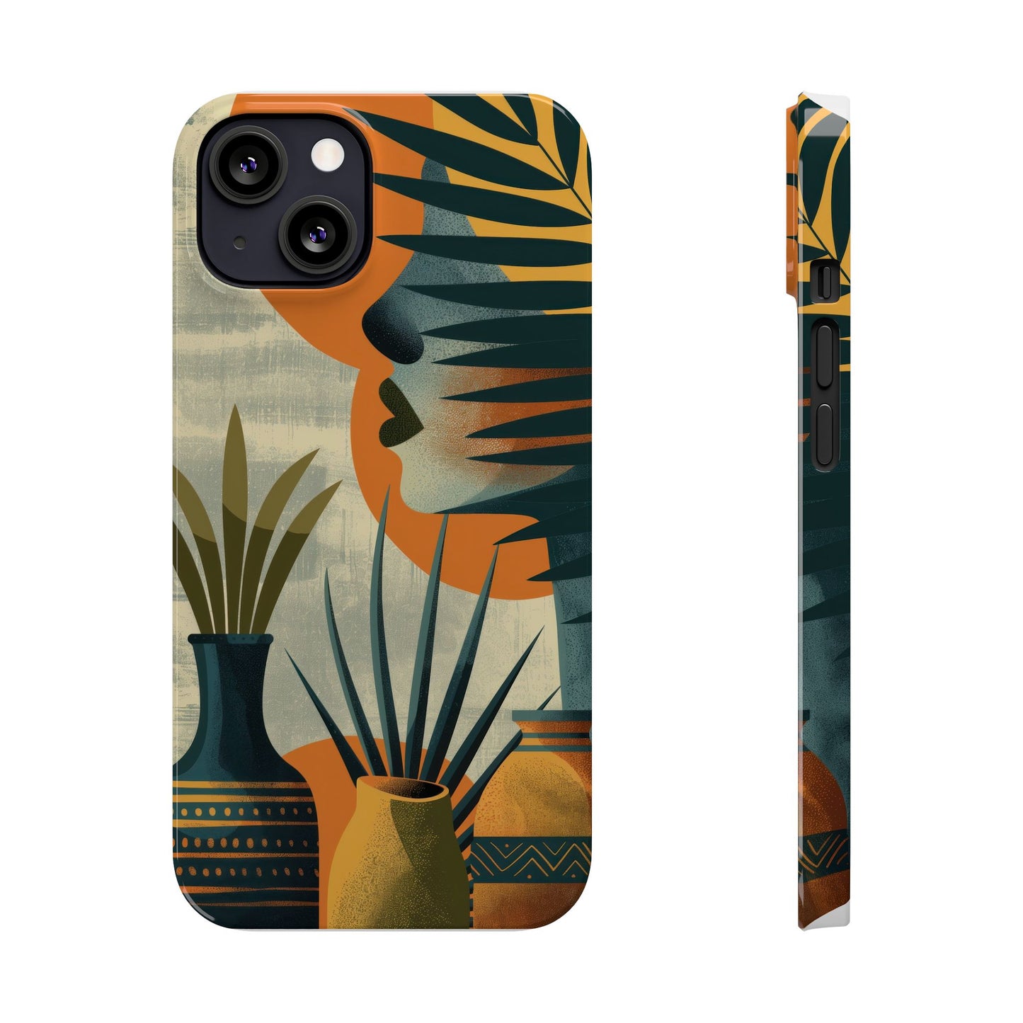 Botanical Art Slim Phone Case - Vintage Women & Nature Design