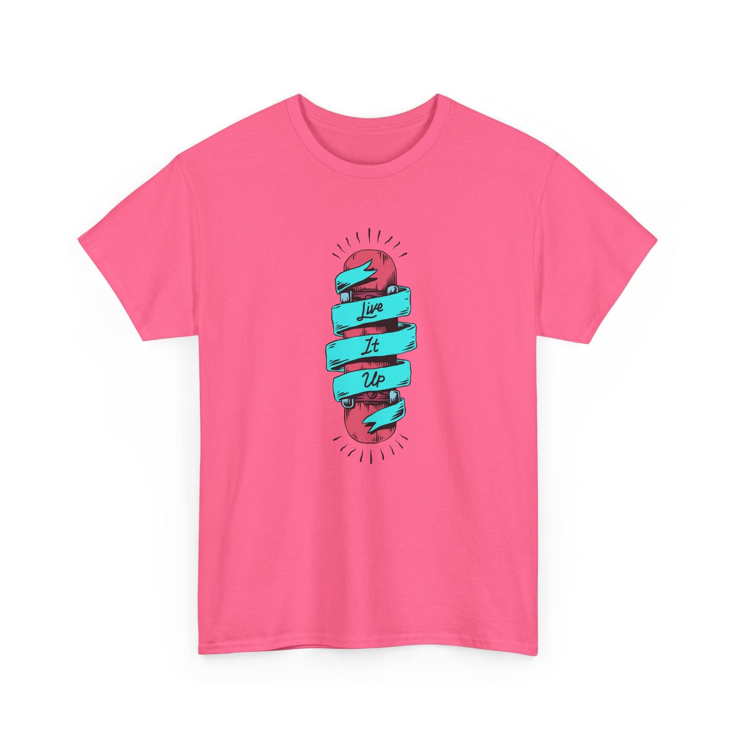 Live It Up Unisex Heavy Cotton Tee - Fun and Colorful Graphic Tee