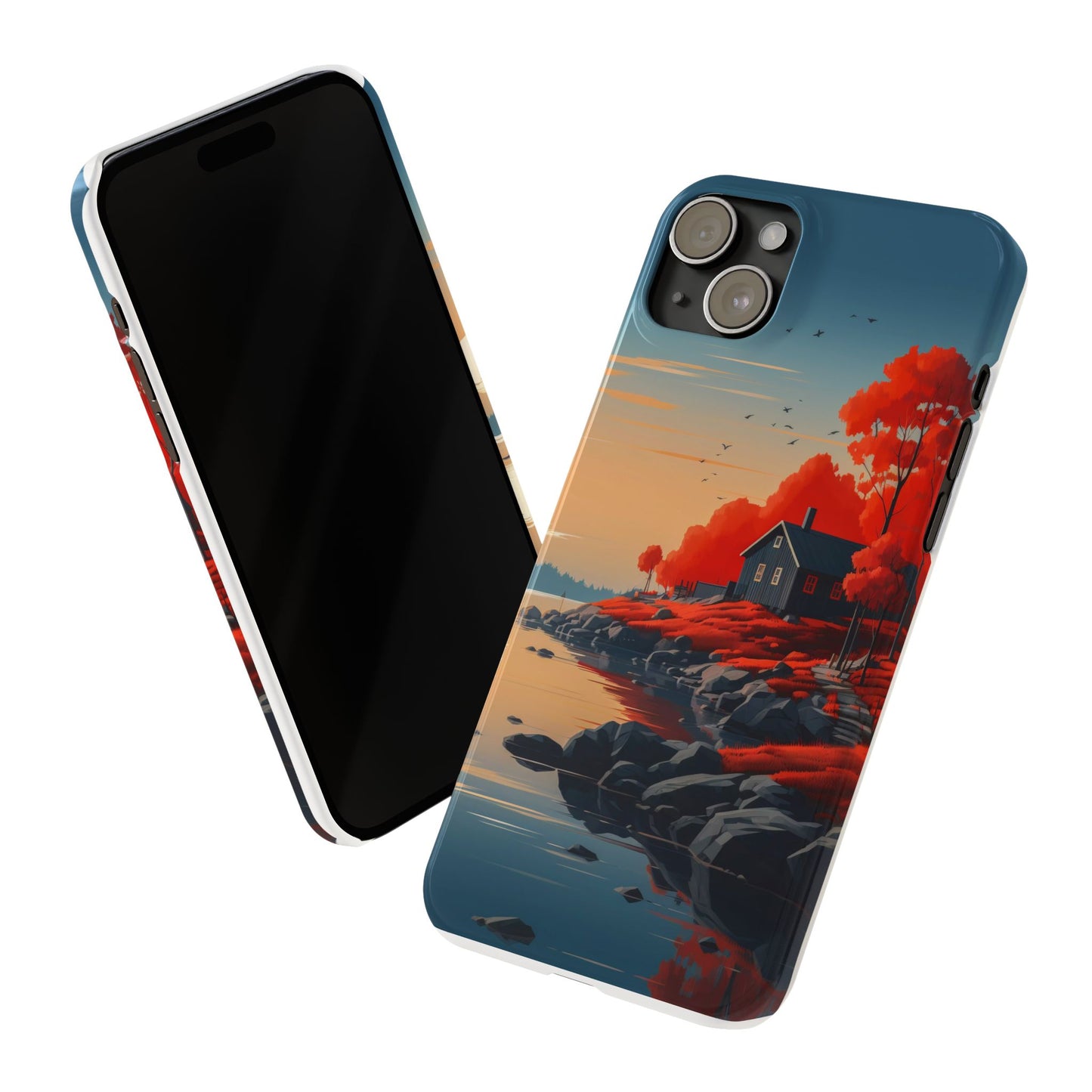 Nature-Inspired Slim Phone Cases - Autumn Landscape Design