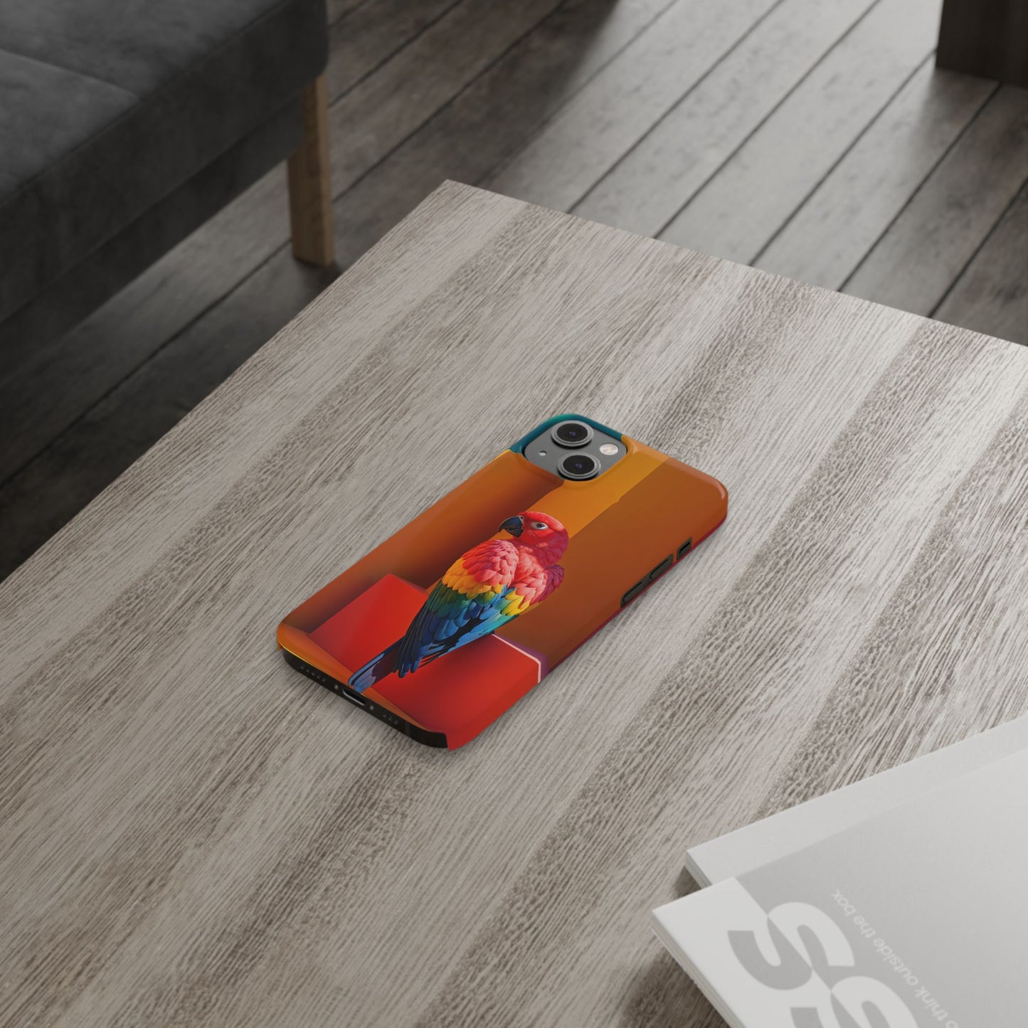 Vibrant Parrot Slim Phone Case - Colorful Tropical Design for Nature Lovers