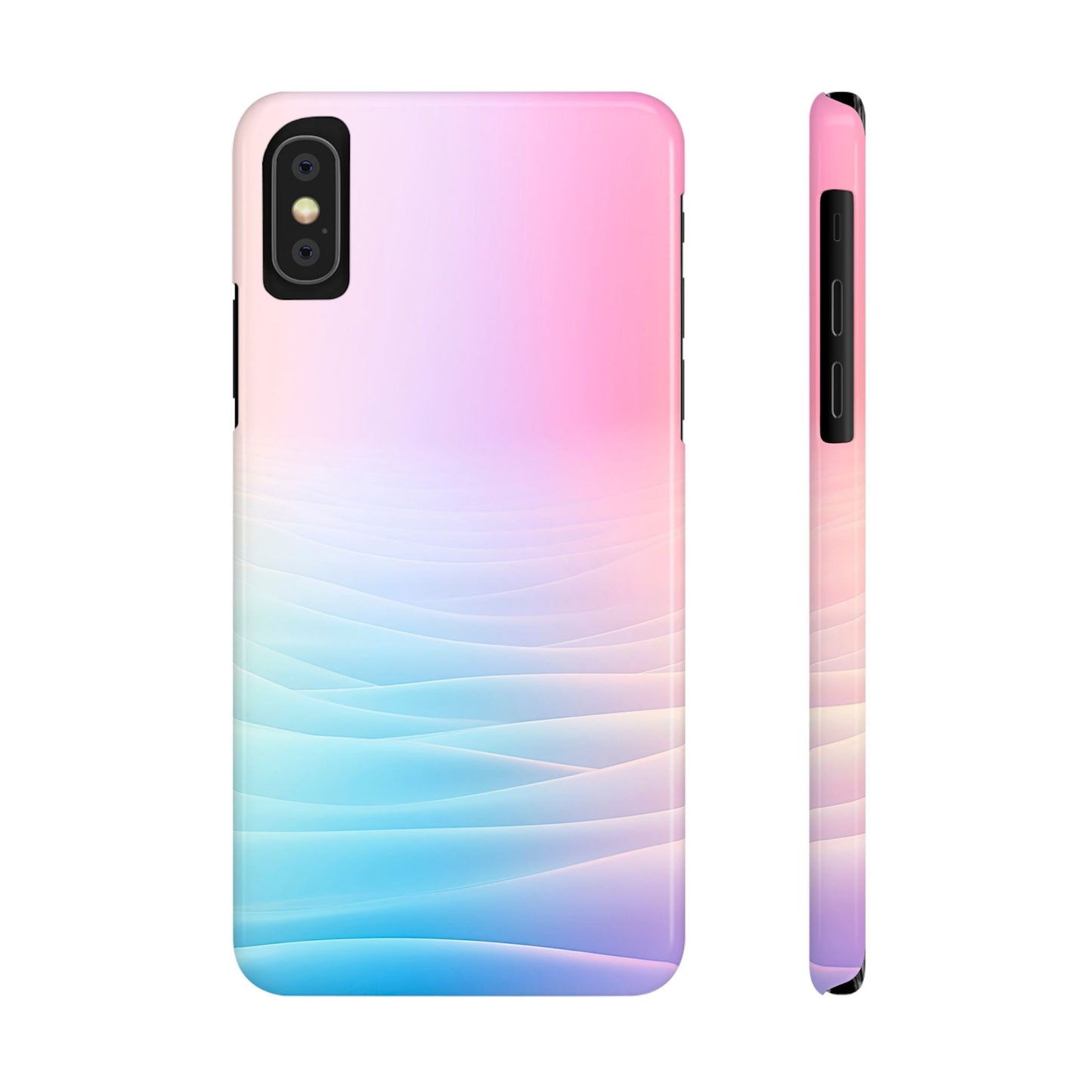 Pastel Waves Slim Phone Case - Soft Gradient Design for Trendy Protection