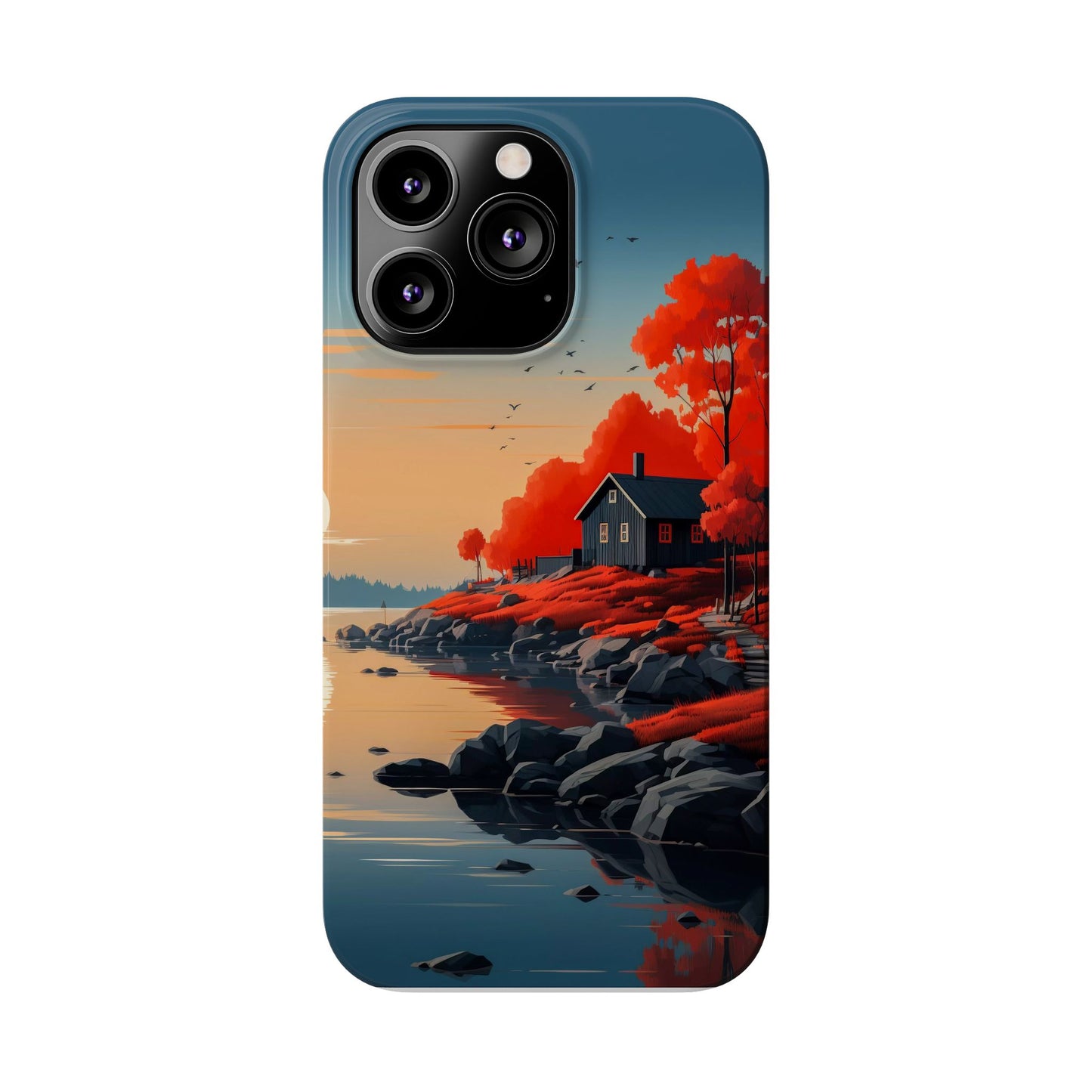 Nature-Inspired Slim Phone Cases - Autumn Landscape Design