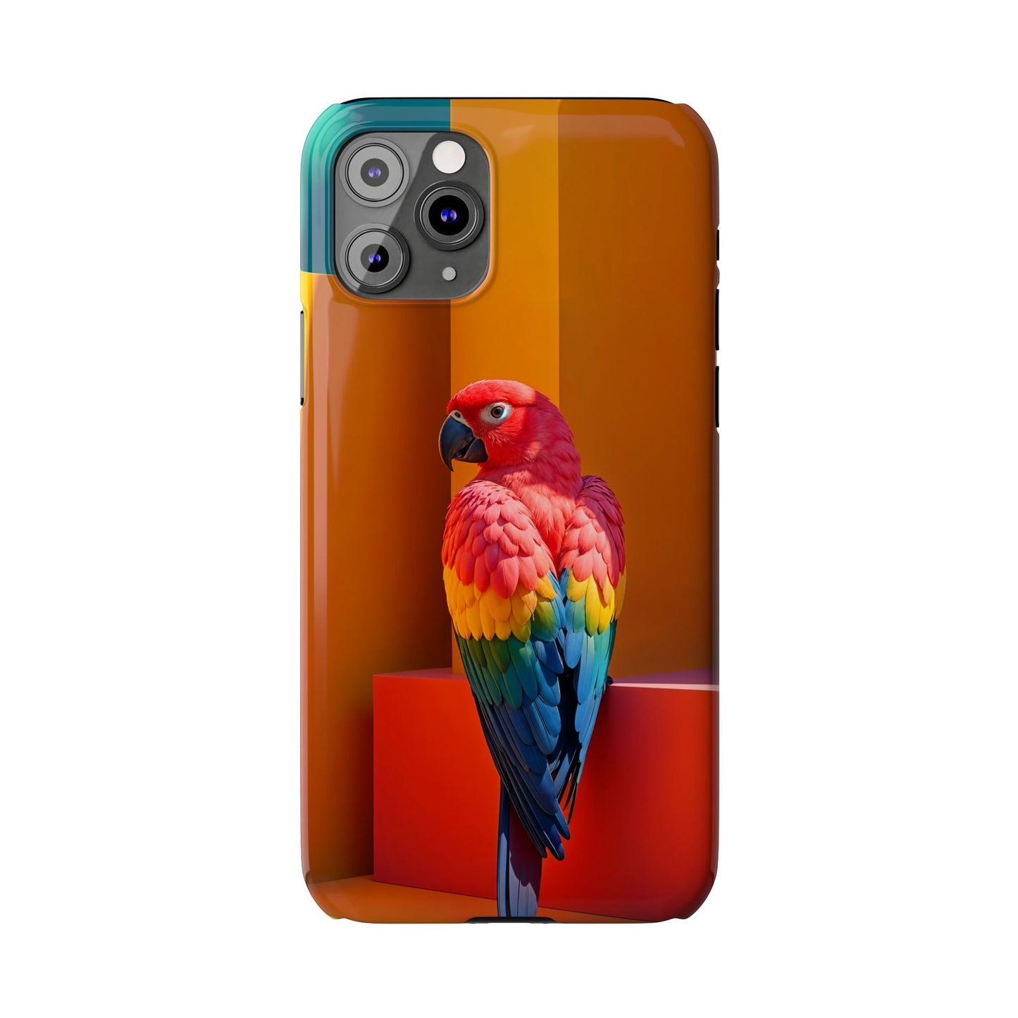 Vibrant Parrot Slim Phone Case - Colorful Tropical Design for Nature Lovers