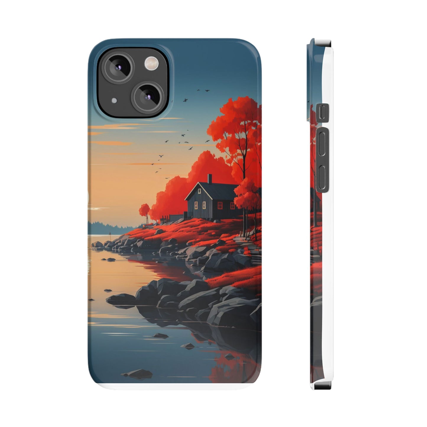 Nature-Inspired Slim Phone Cases - Autumn Landscape Design