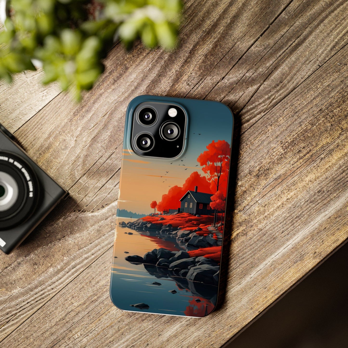 Nature-Inspired Slim Phone Cases - Autumn Landscape Design