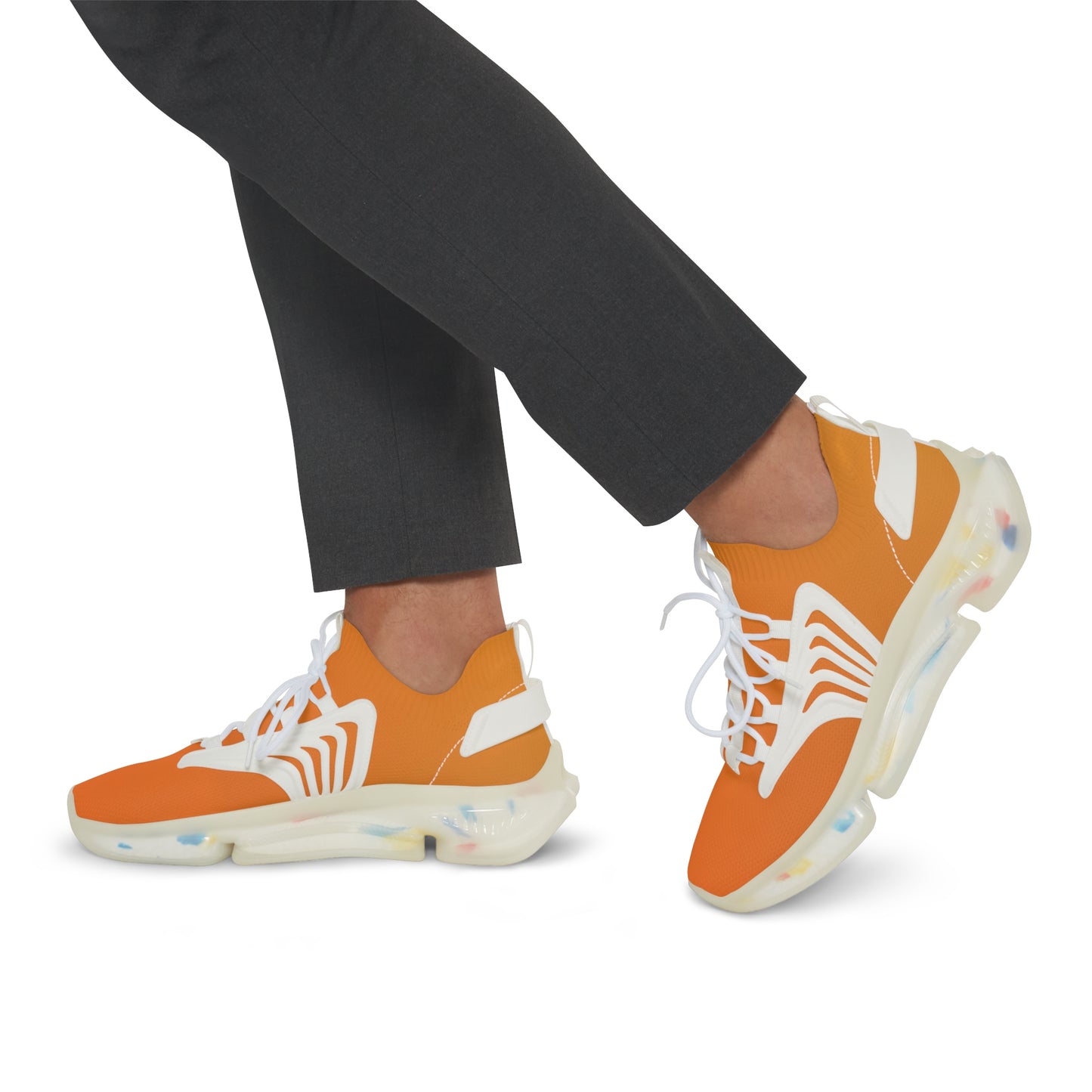 Stylish Men&women Mesh Sneakers - Orange Athletic Footwear for Active Lifestyle