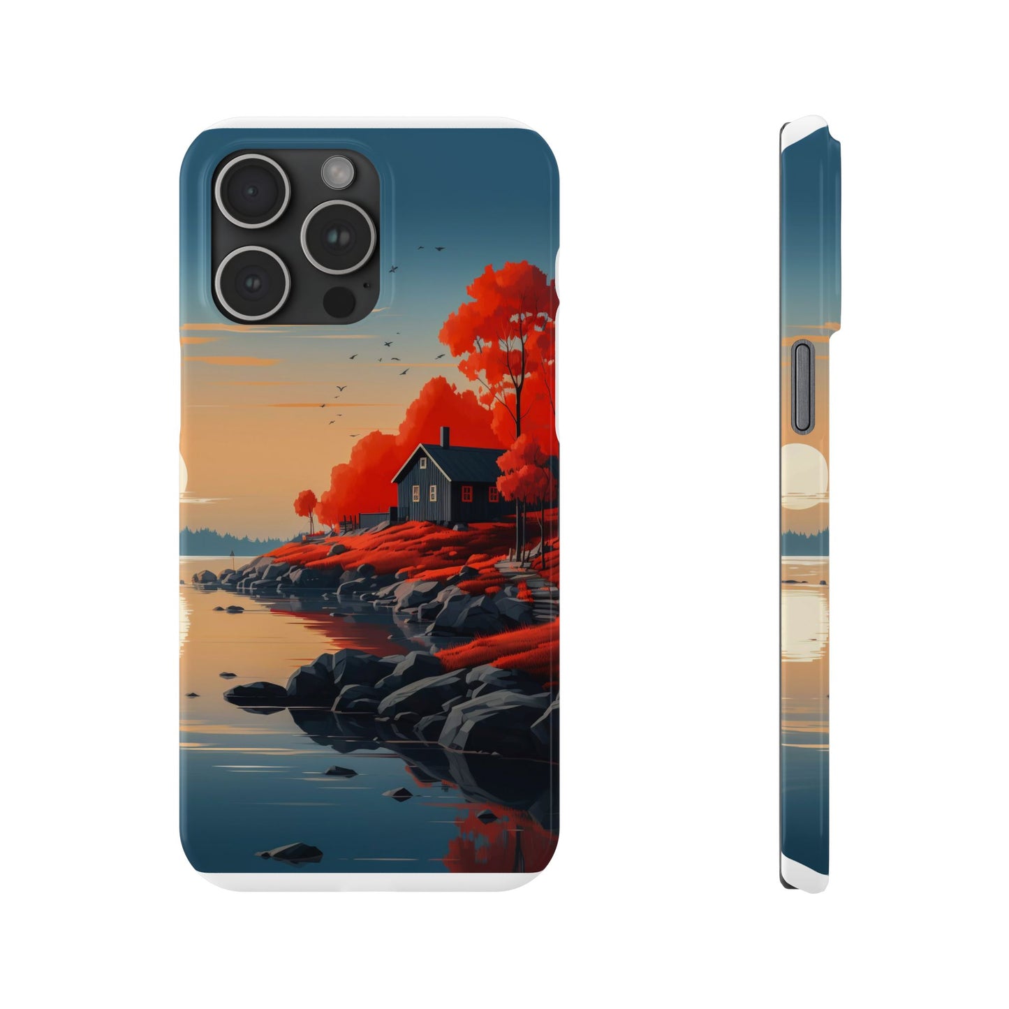 Nature-Inspired Slim Phone Cases - Autumn Landscape Design