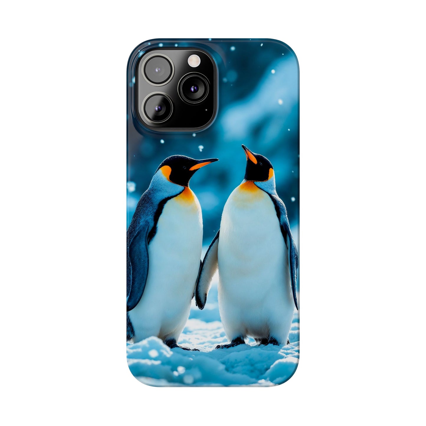 Charming Penguin Slim Phone Case - Winter Wonderland Design