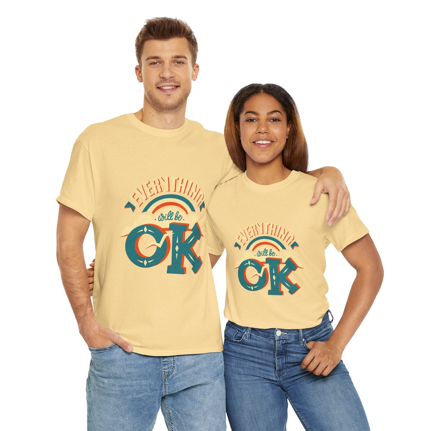 Everything Will Be OK Unisex Heavy Cotton Tee