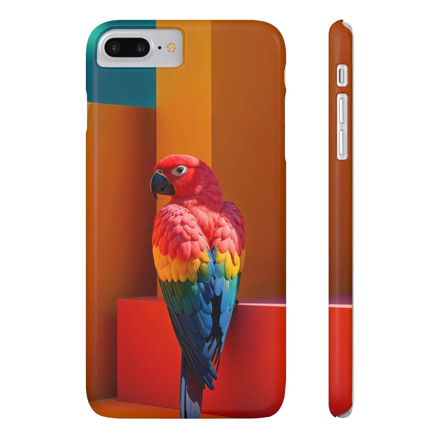 Vibrant Parrot Slim Phone Case - Colorful Tropical Design for Nature Lovers