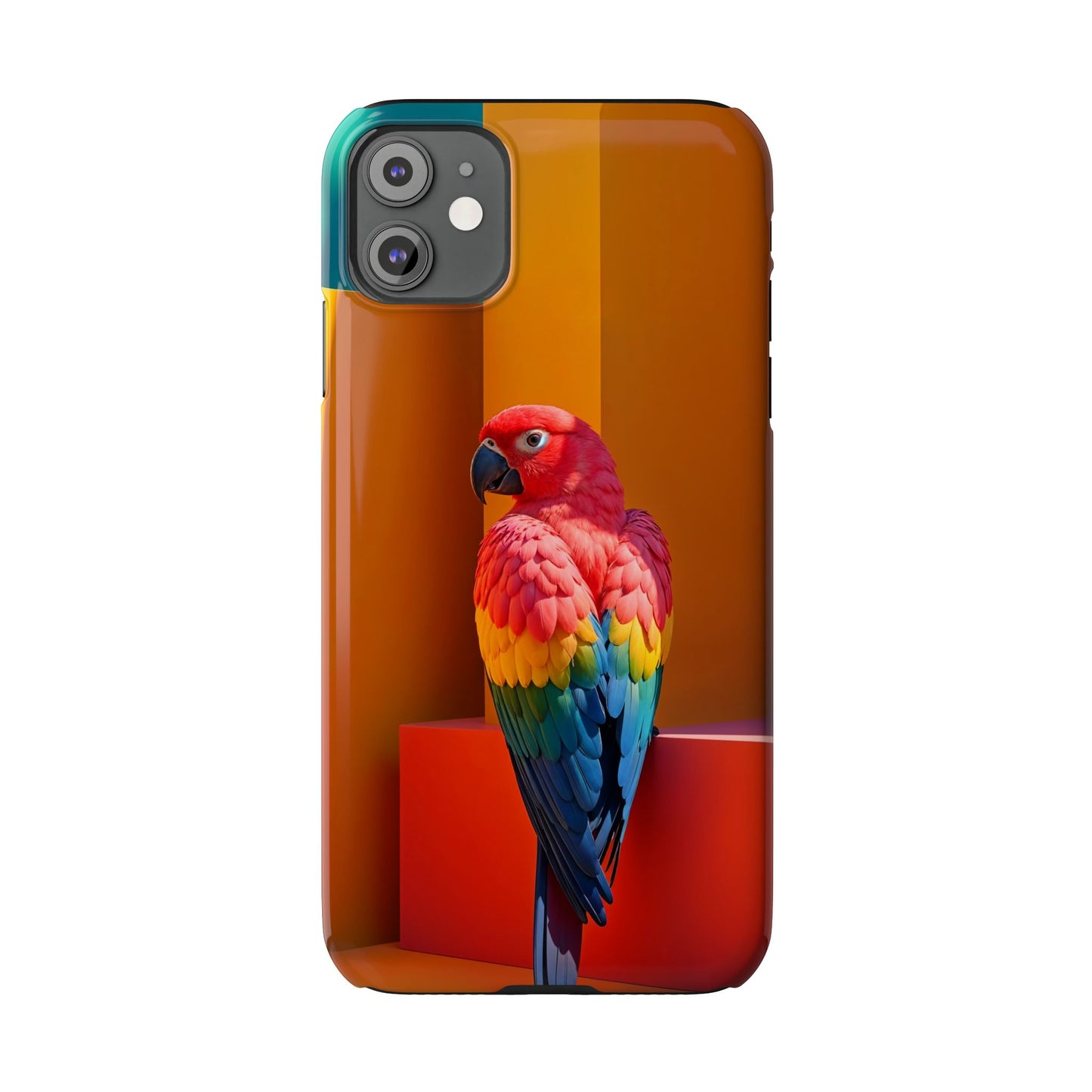 Vibrant Parrot Slim Phone Case - Colorful Tropical Design for Nature Lovers