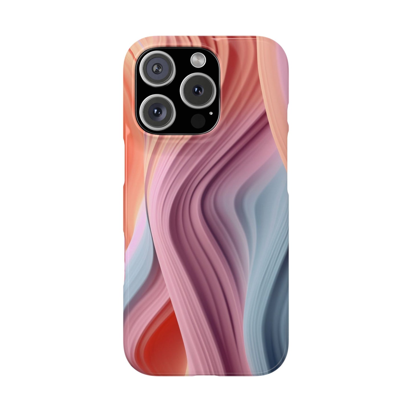 Stylish Slim Phone Cases with Wave Patterns - Perfect Gift for Art Lovers