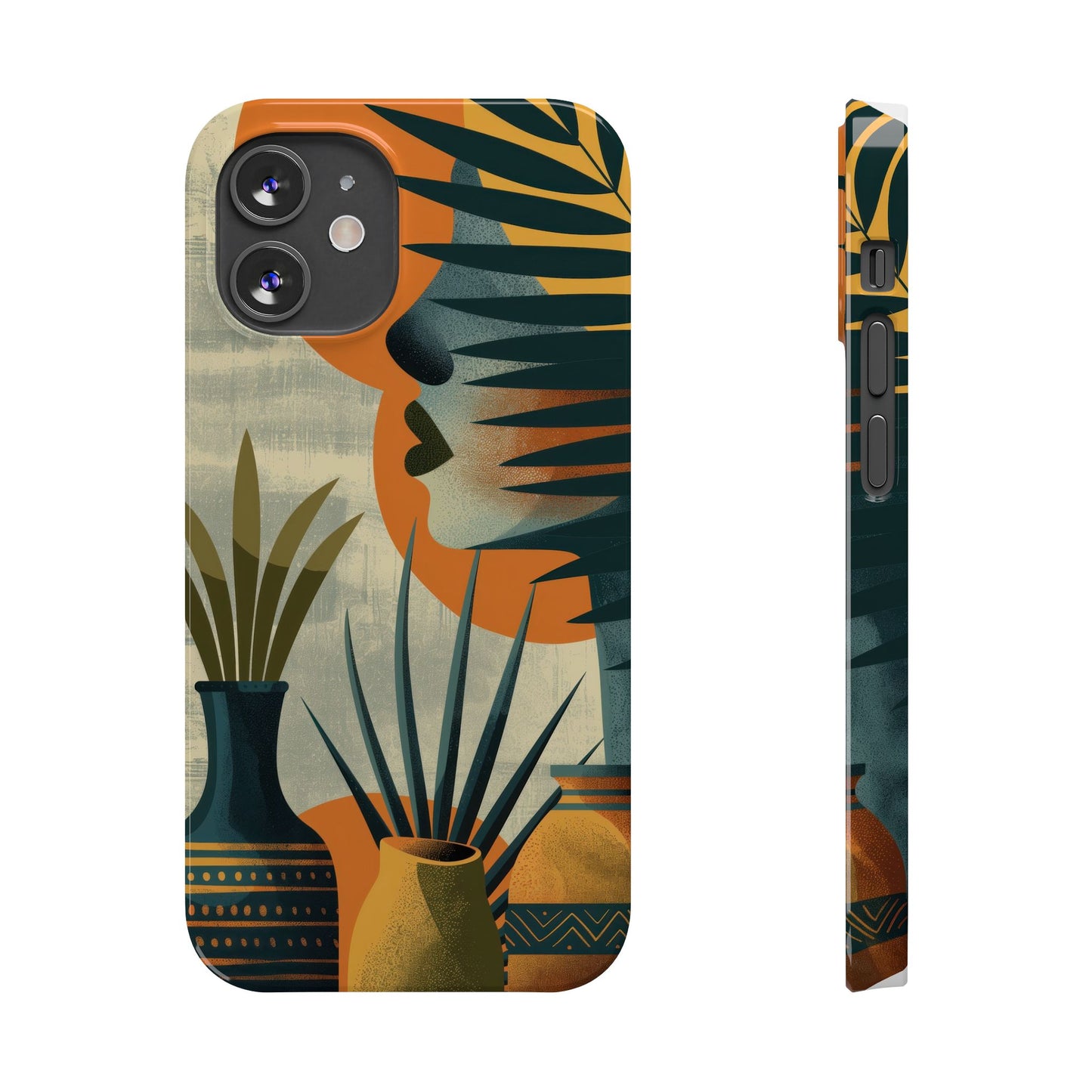 Botanical Art Slim Phone Case - Vintage Women & Nature Design