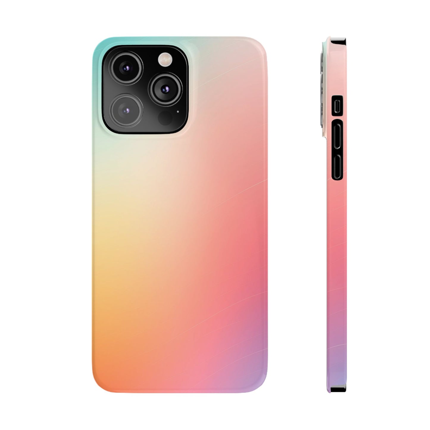 Pastel Gradient Slim Phone Case - Stylish & Protective Accessories for Everyday Use