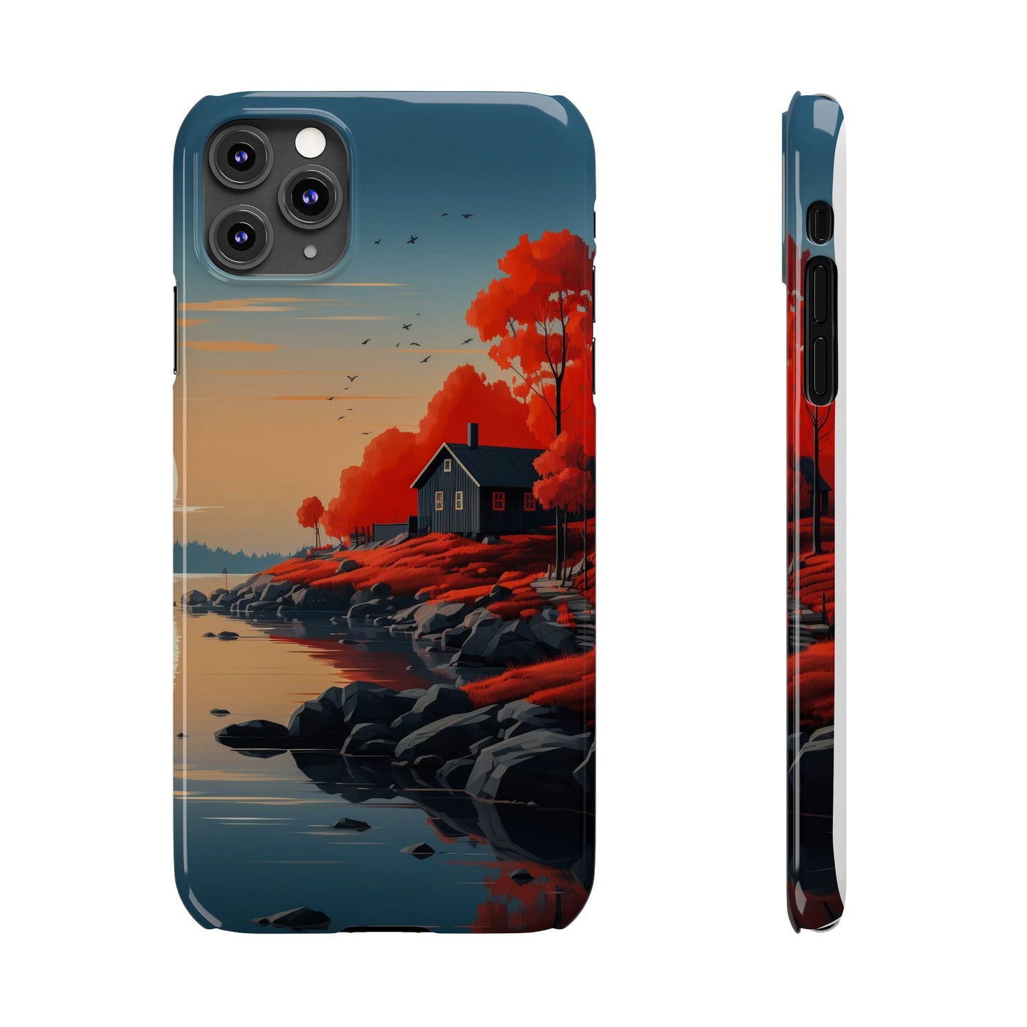 Nature-Inspired Slim Phone Cases - Autumn Landscape Design