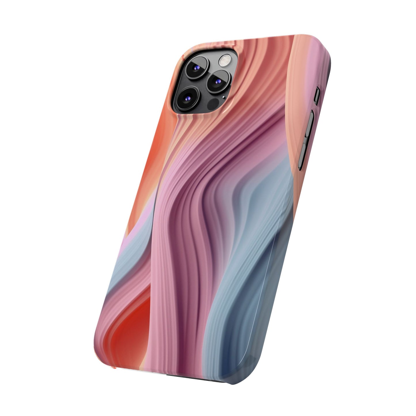 Stylish Slim Phone Cases with Wave Patterns - Perfect Gift for Art Lovers