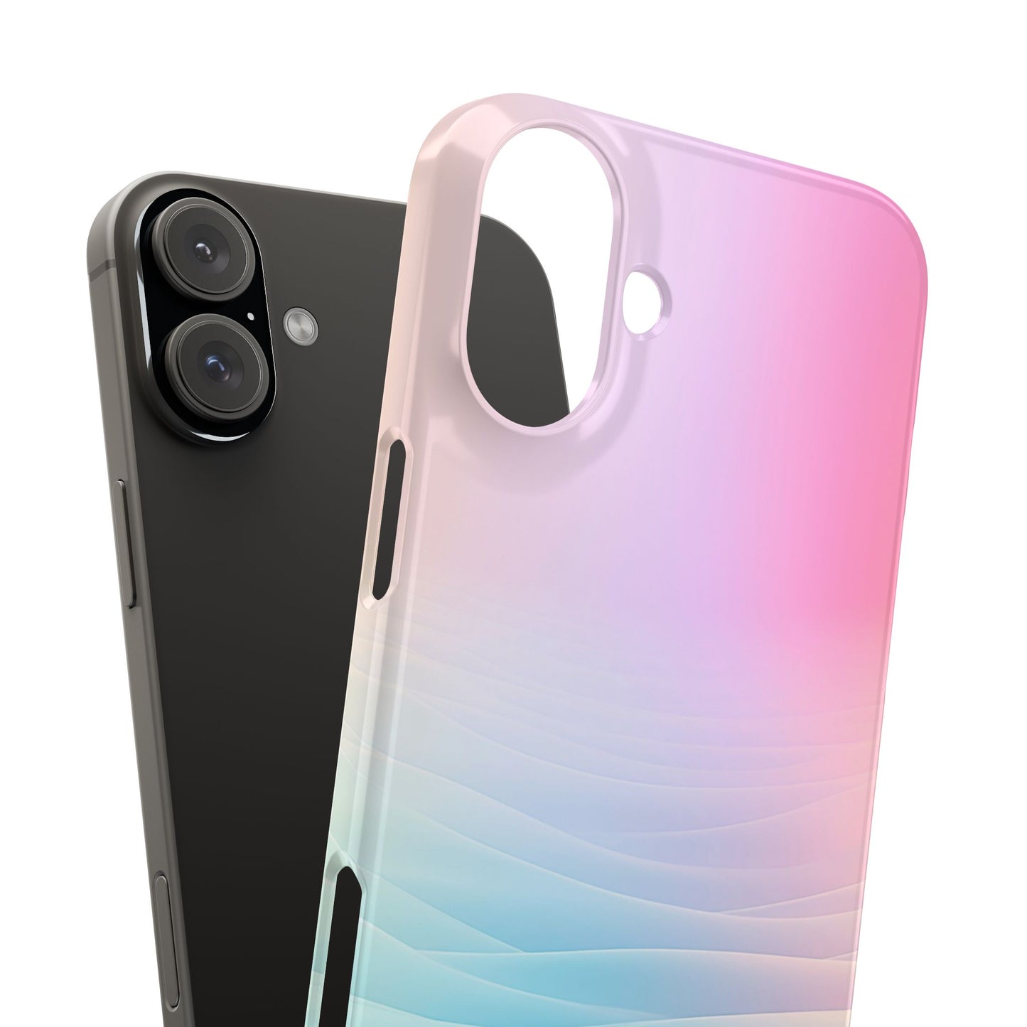 Pastel Waves Slim Phone Case - Soft Gradient Design for Trendy Protection