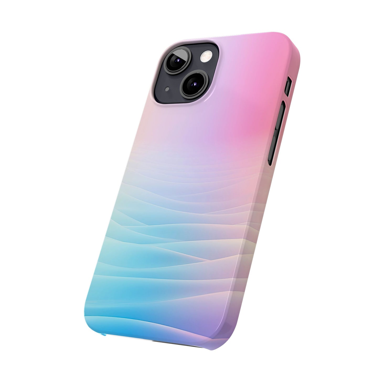 Pastel Waves Slim Phone Case - Soft Gradient Design for Trendy Protection