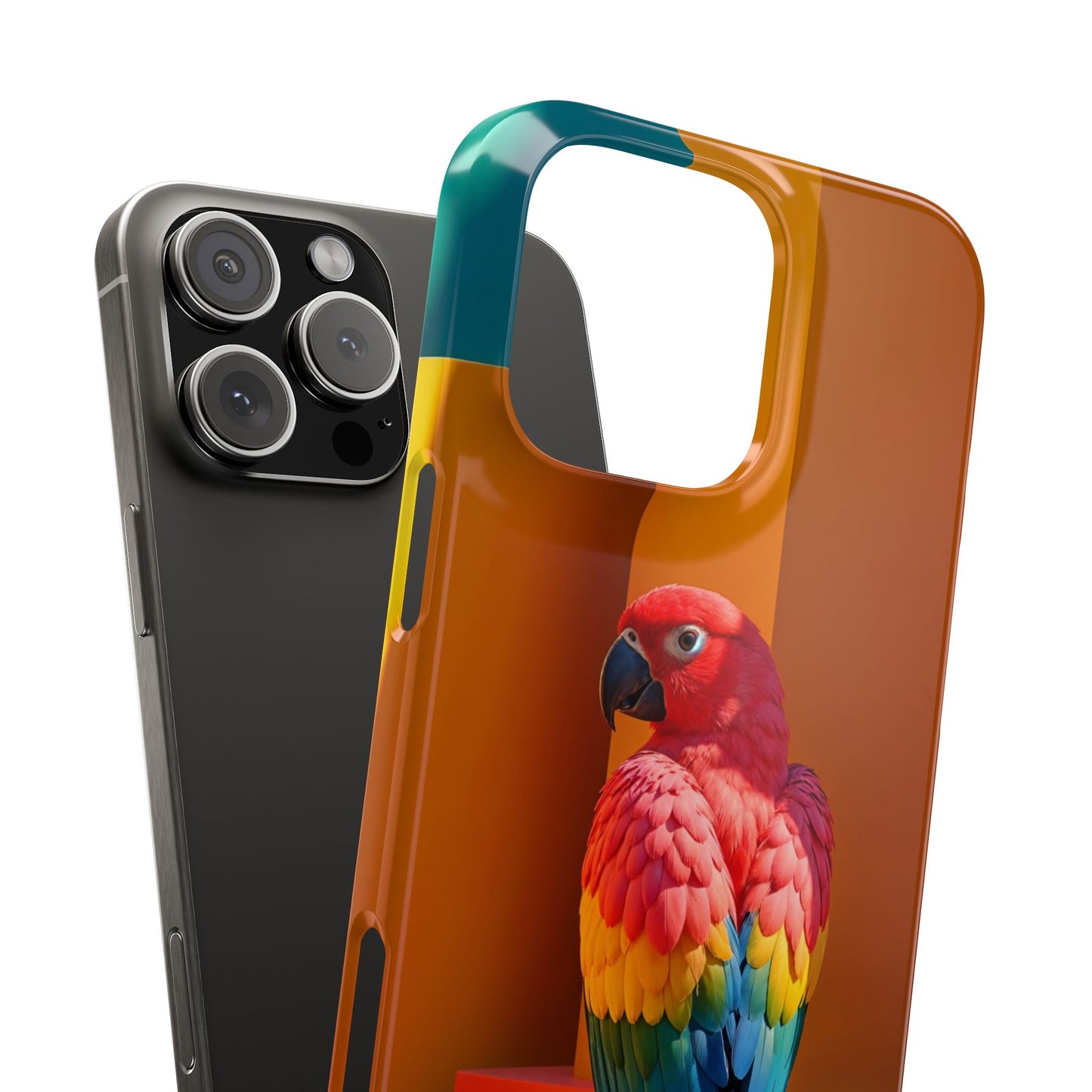 Vibrant Parrot Slim Phone Case - Colorful Tropical Design for Nature Lovers