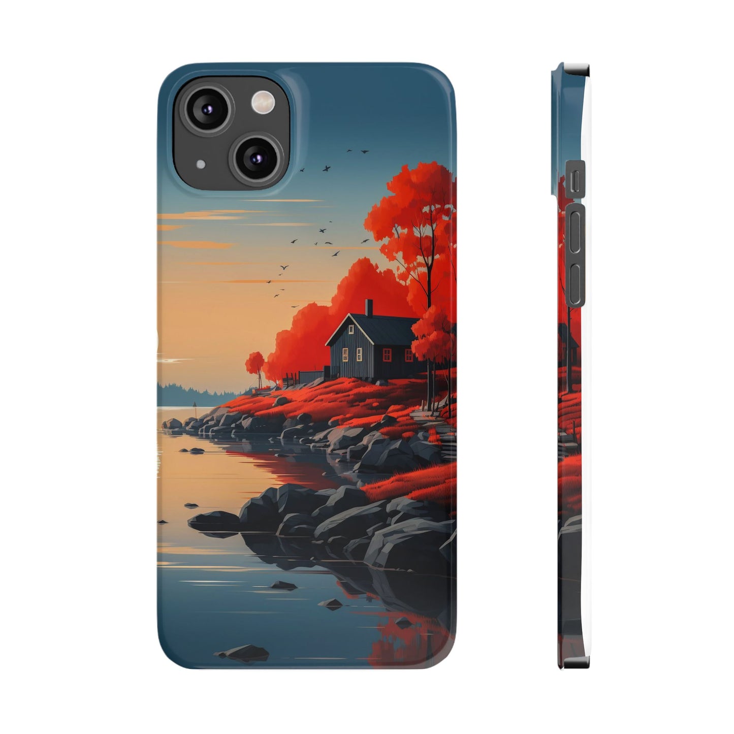 Nature-Inspired Slim Phone Cases - Autumn Landscape Design