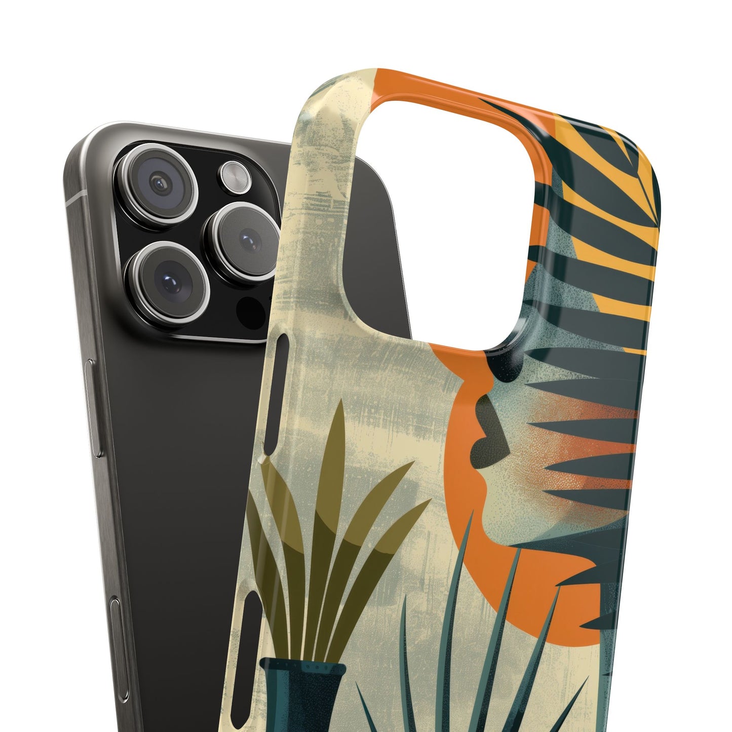 Botanical Art Slim Phone Case - Vintage Women & Nature Design