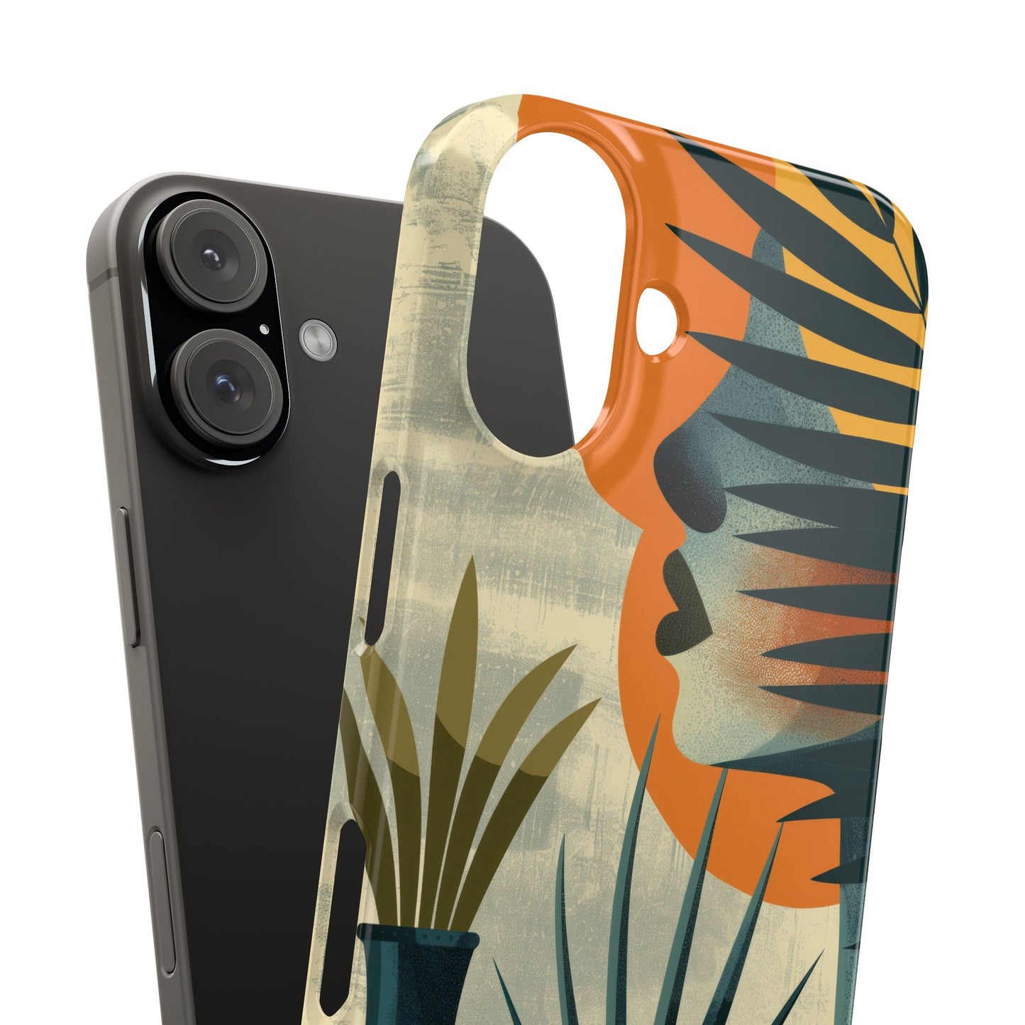 Botanical Art Slim Phone Case - Vintage Women & Nature Design