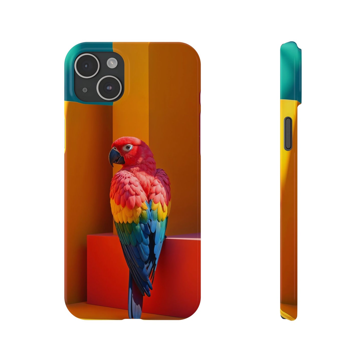 Vibrant Parrot Slim Phone Case - Colorful Tropical Design for Nature Lovers