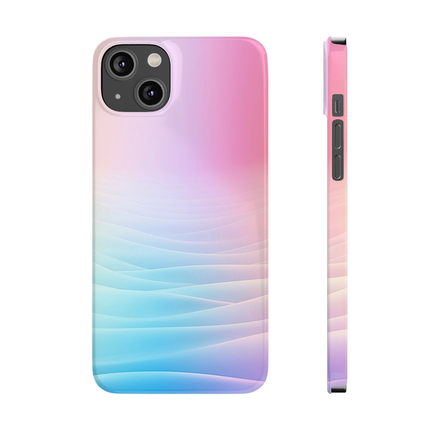 Pastel Waves Slim Phone Case - Soft Gradient Design for Trendy Protection