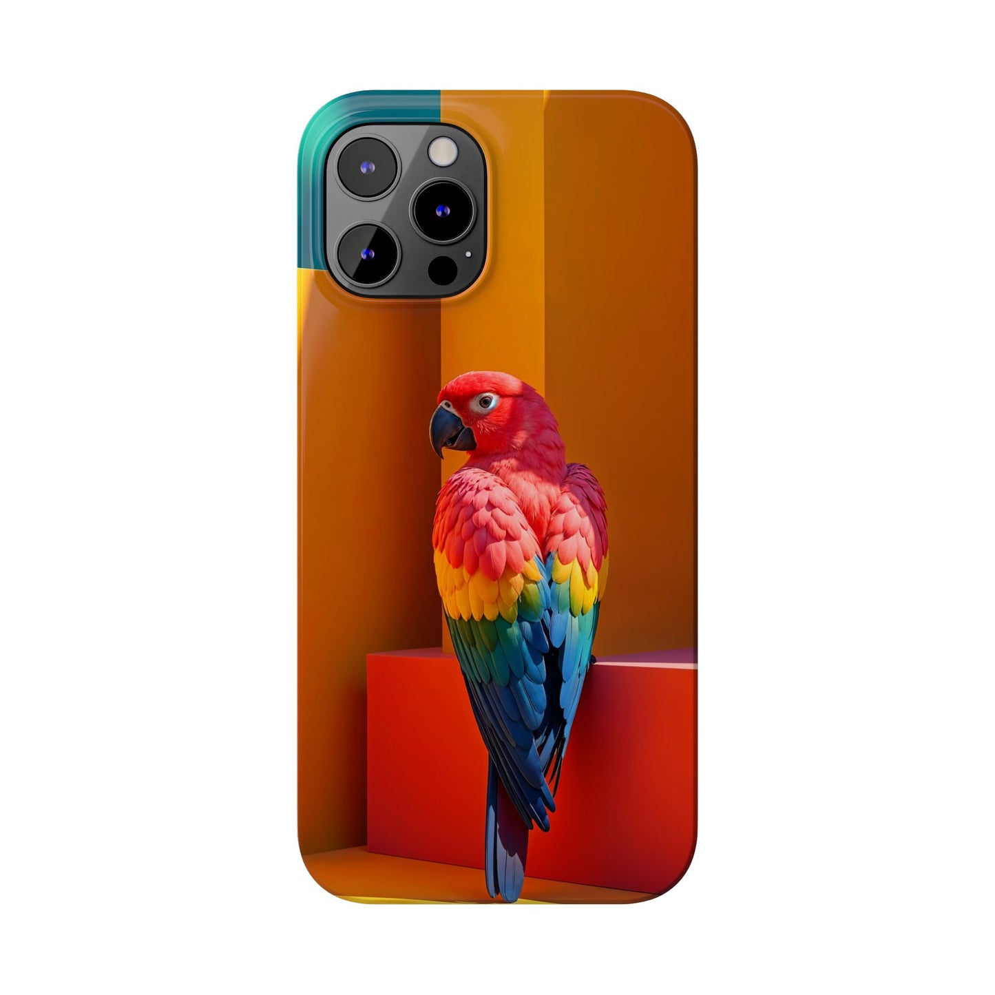 Vibrant Parrot Slim Phone Case - Colorful Tropical Design for Nature Lovers