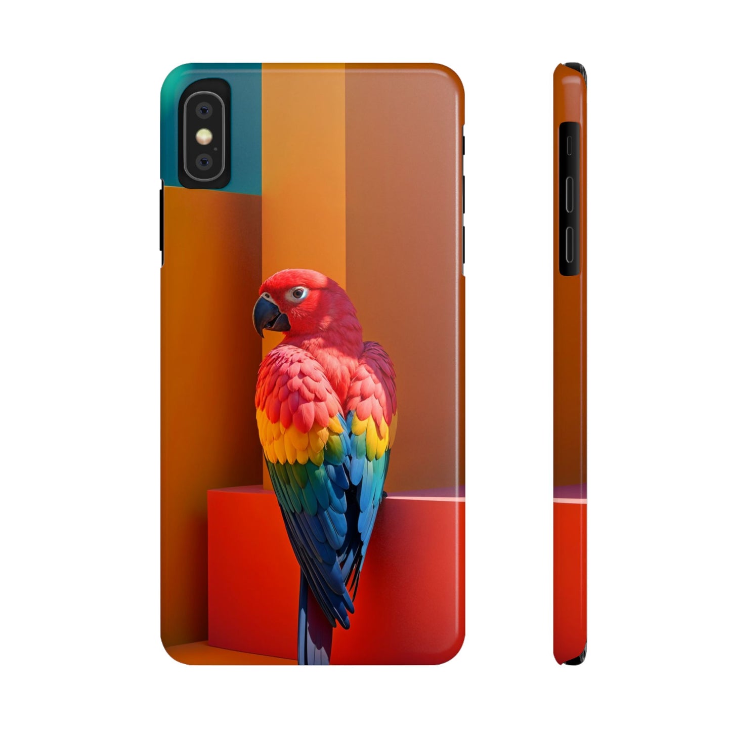 Vibrant Parrot Slim Phone Case - Colorful Tropical Design for Nature Lovers