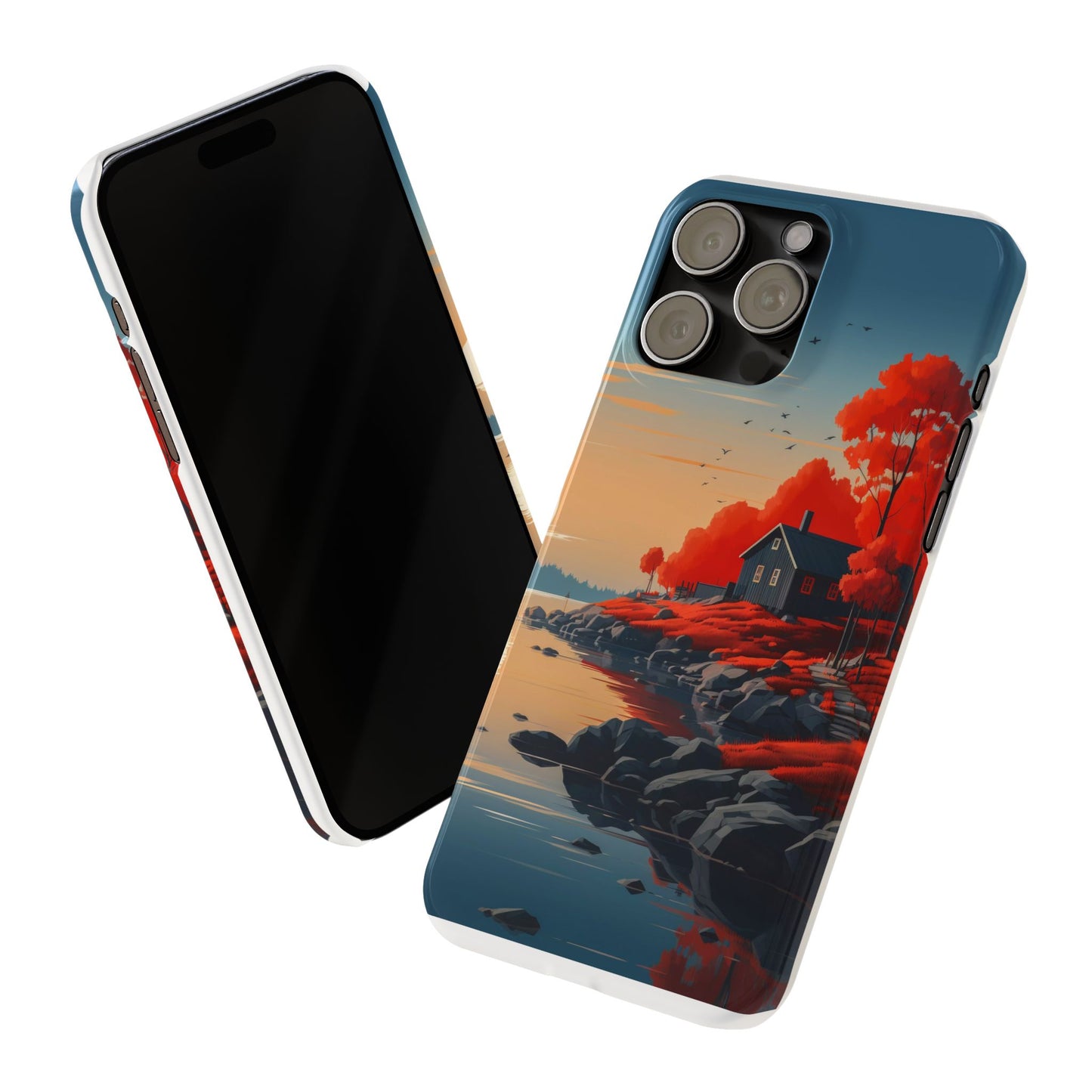 Nature-Inspired Slim Phone Cases - Autumn Landscape Design