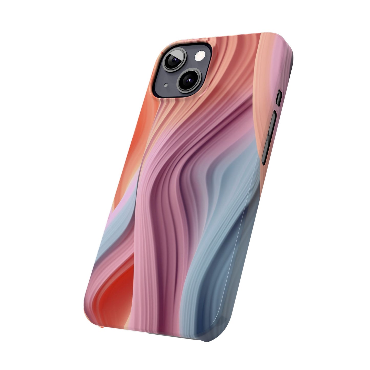 Stylish Slim Phone Cases with Wave Patterns - Perfect Gift for Art Lovers