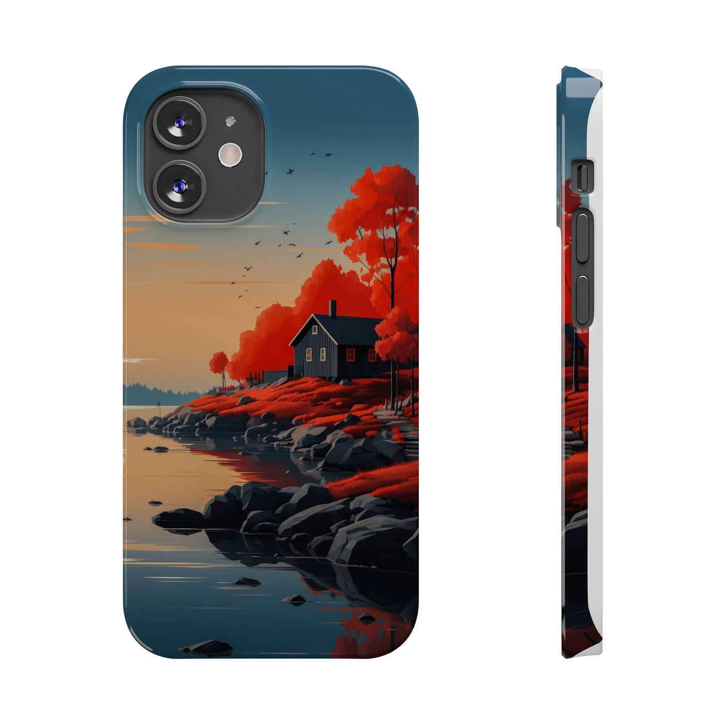 Nature-Inspired Slim Phone Cases - Autumn Landscape Design