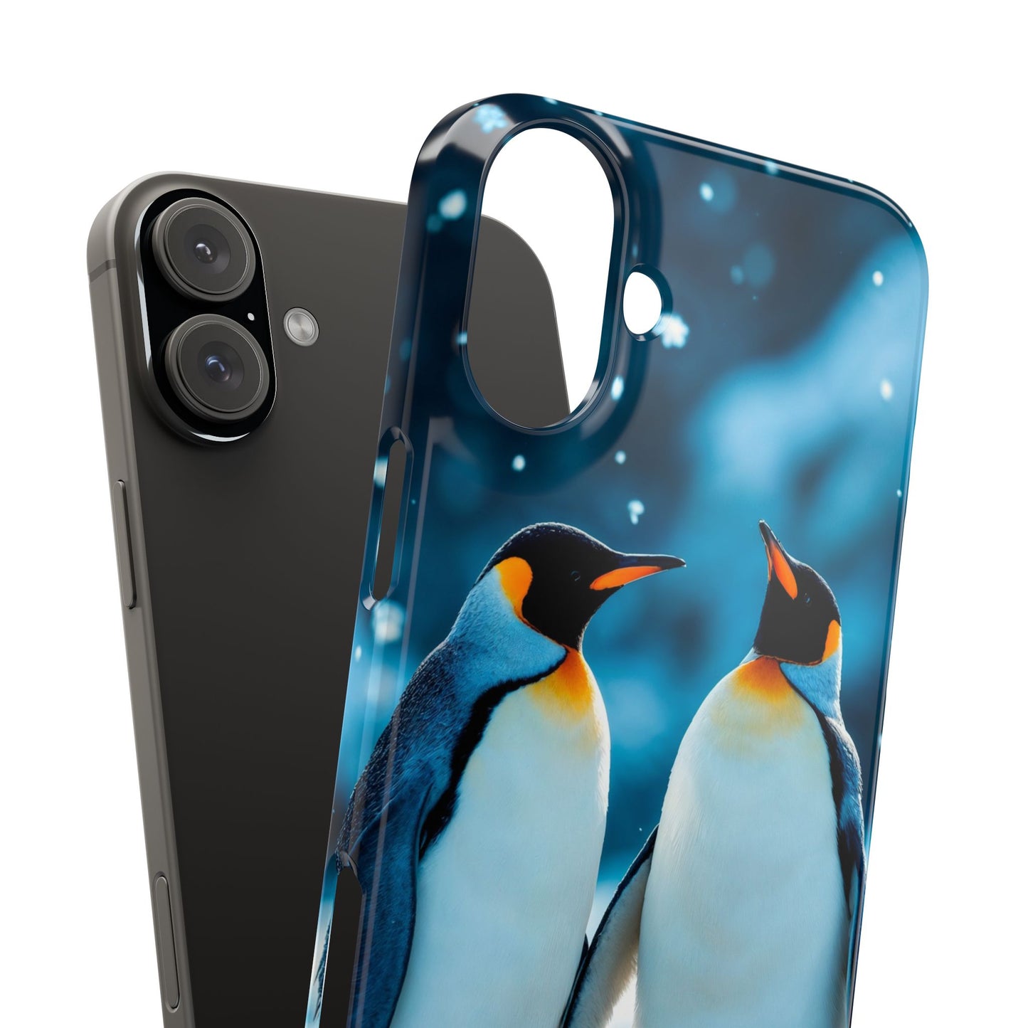 Charming Penguin Slim Phone Case - Winter Wonderland Design