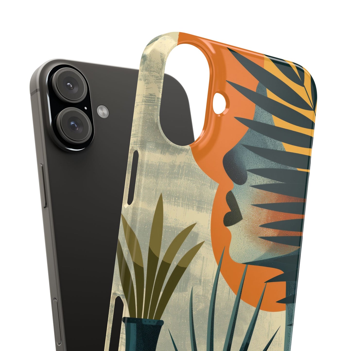 Botanical Art Slim Phone Case - Vintage Women & Nature Design