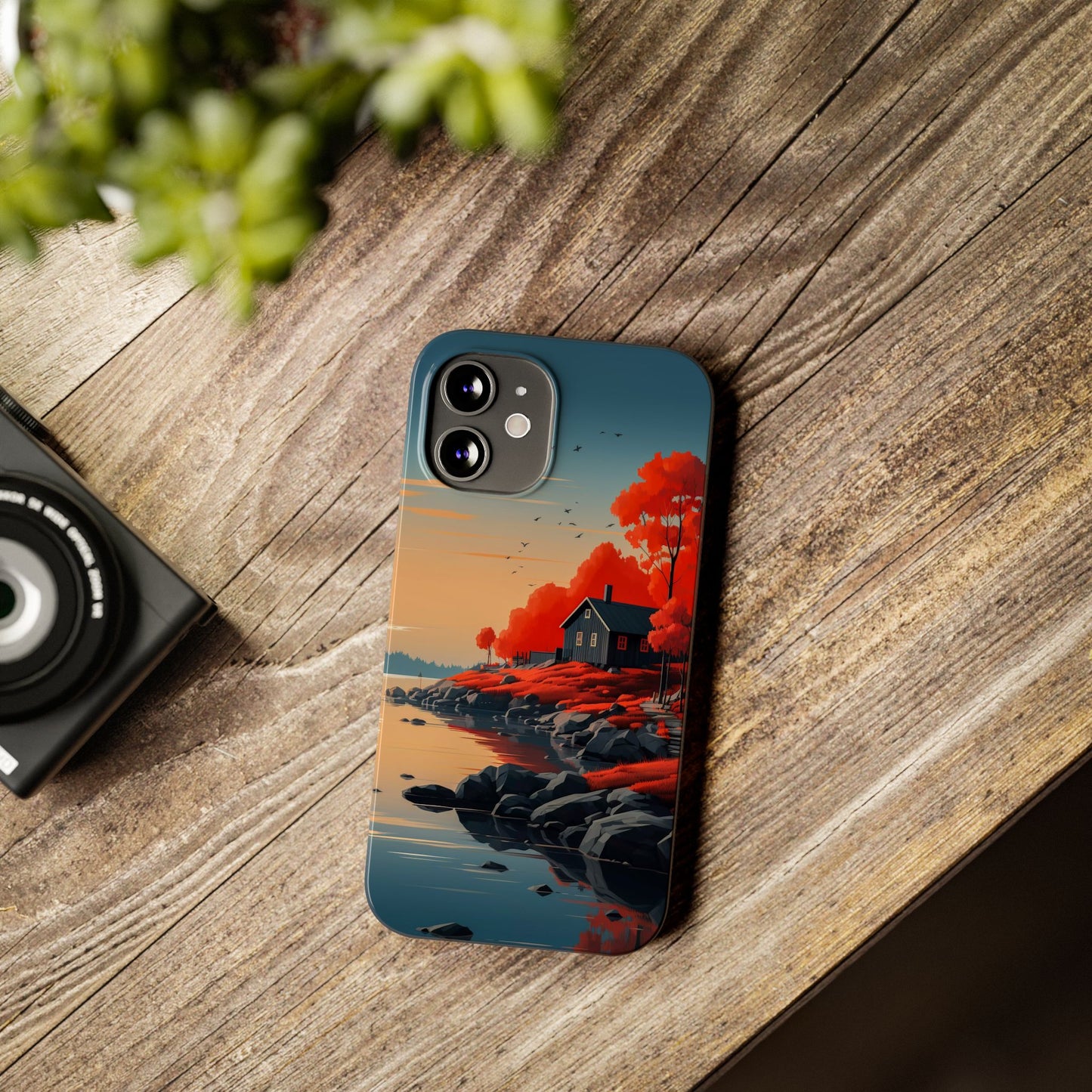 Nature-Inspired Slim Phone Cases - Autumn Landscape Design