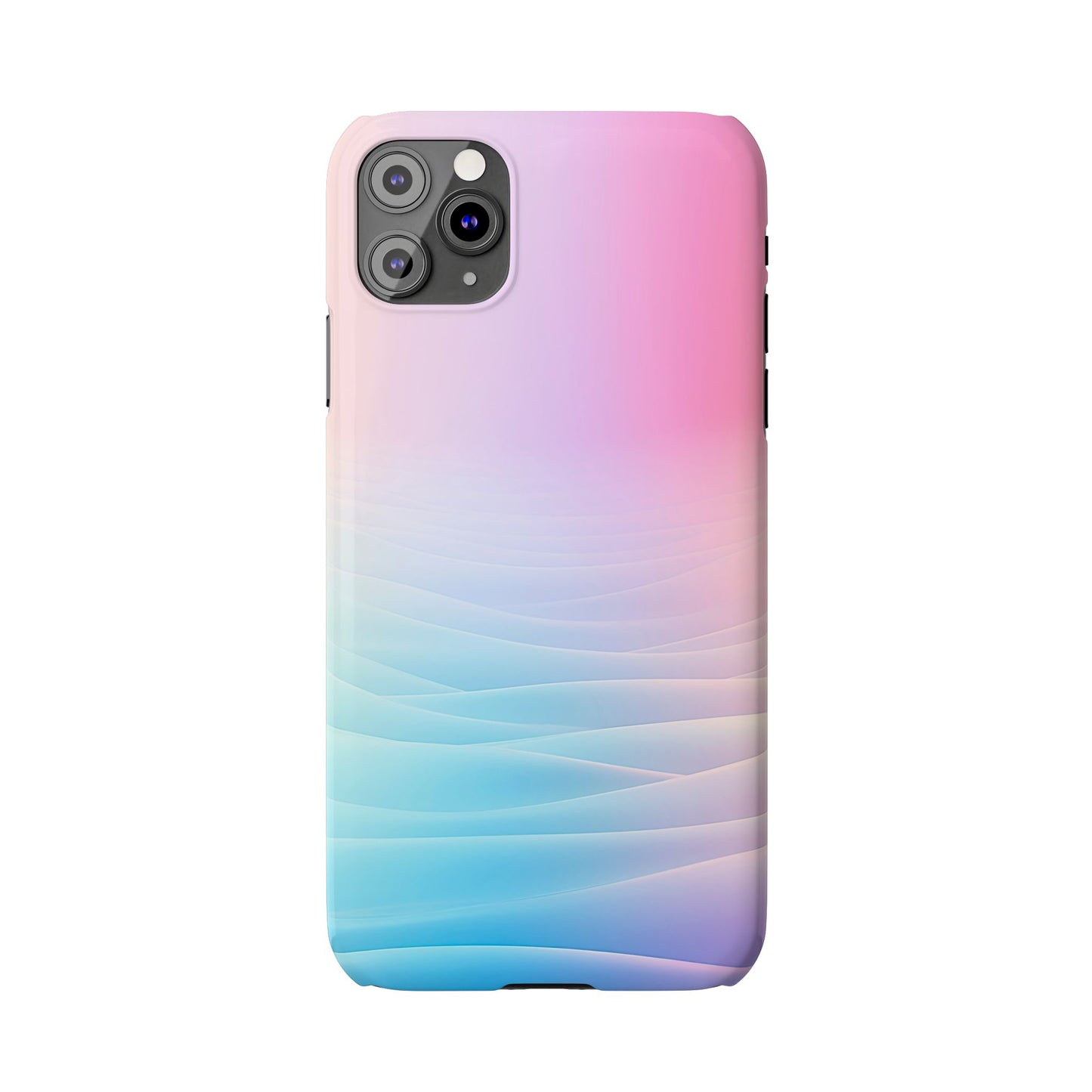 Pastel Waves Slim Phone Case - Soft Gradient Design for Trendy Protection