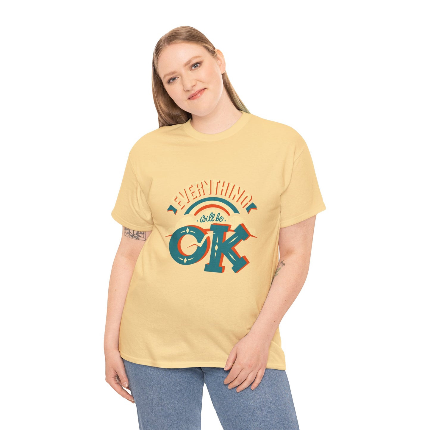 Everything Will Be OK Unisex Heavy Cotton Tee